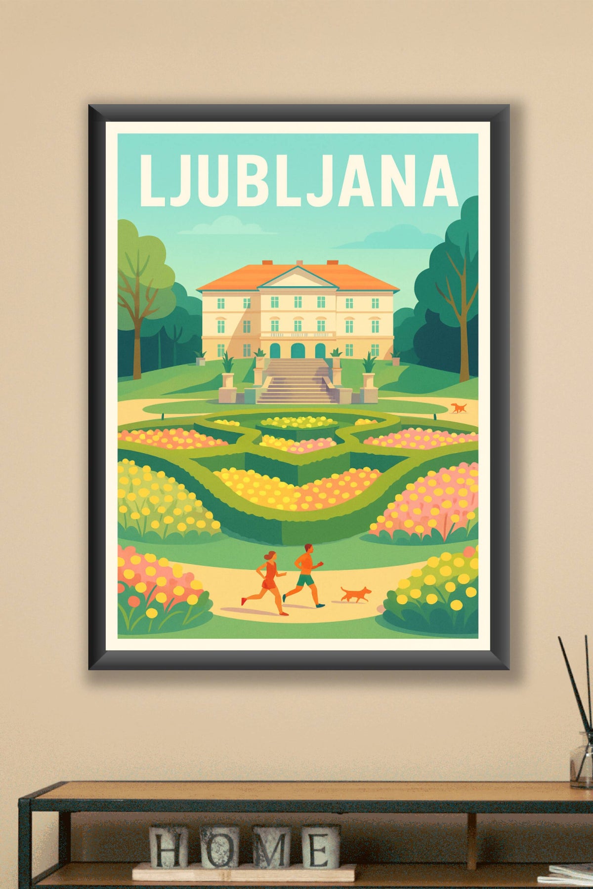 Affiche de Ljubljana - Harmonie et nature au cœur de la ville
