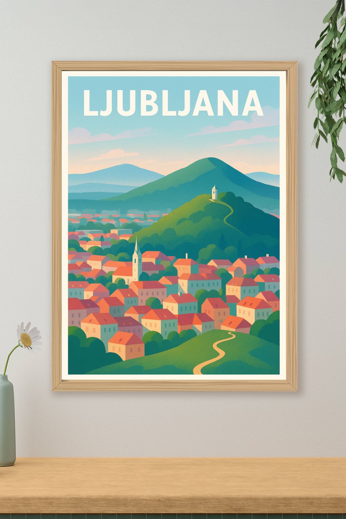 Affiche de Ljubljana - Harmonie paisible au cœur des collines slovènes
