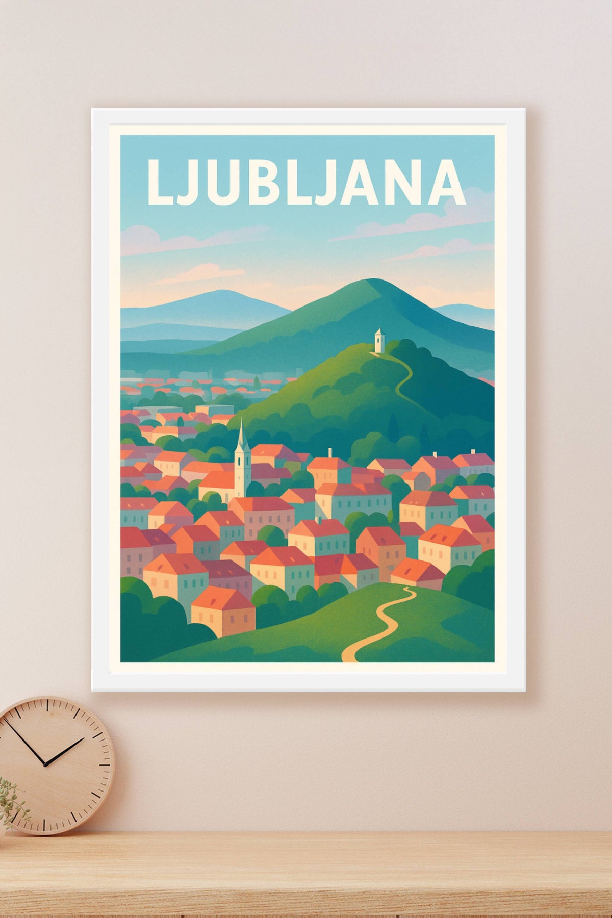 Affiche de Ljubljana - Harmonie paisible au cœur des collines slovènes