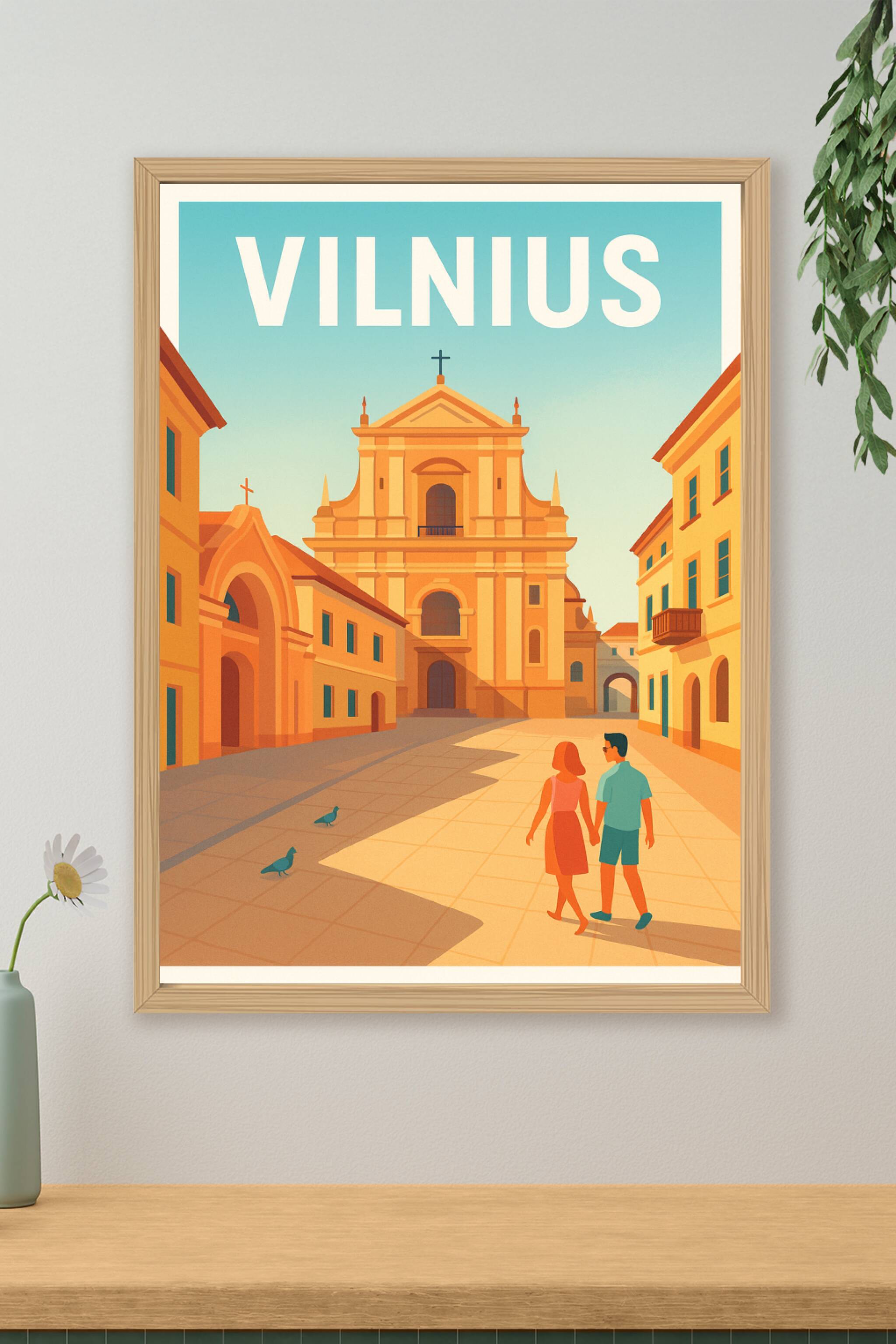 Affiche de Vilnius - Balade ensoleillée dans la vieille ville