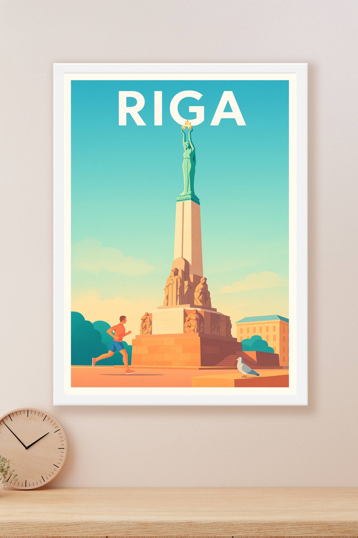 Affiche de Riga - Monument emblématique et ambiance urbaine