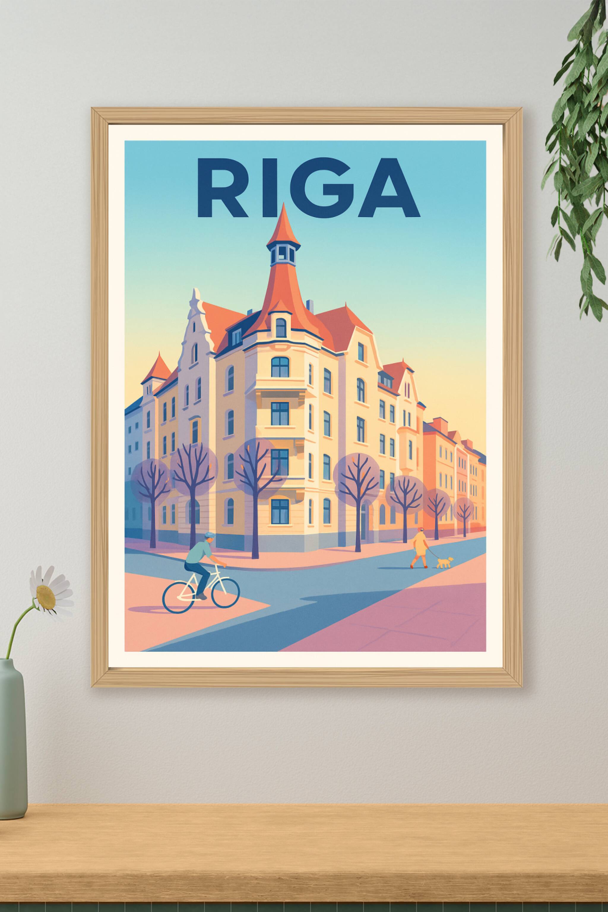 Affiche de Riga - Charme et sérénité baltique