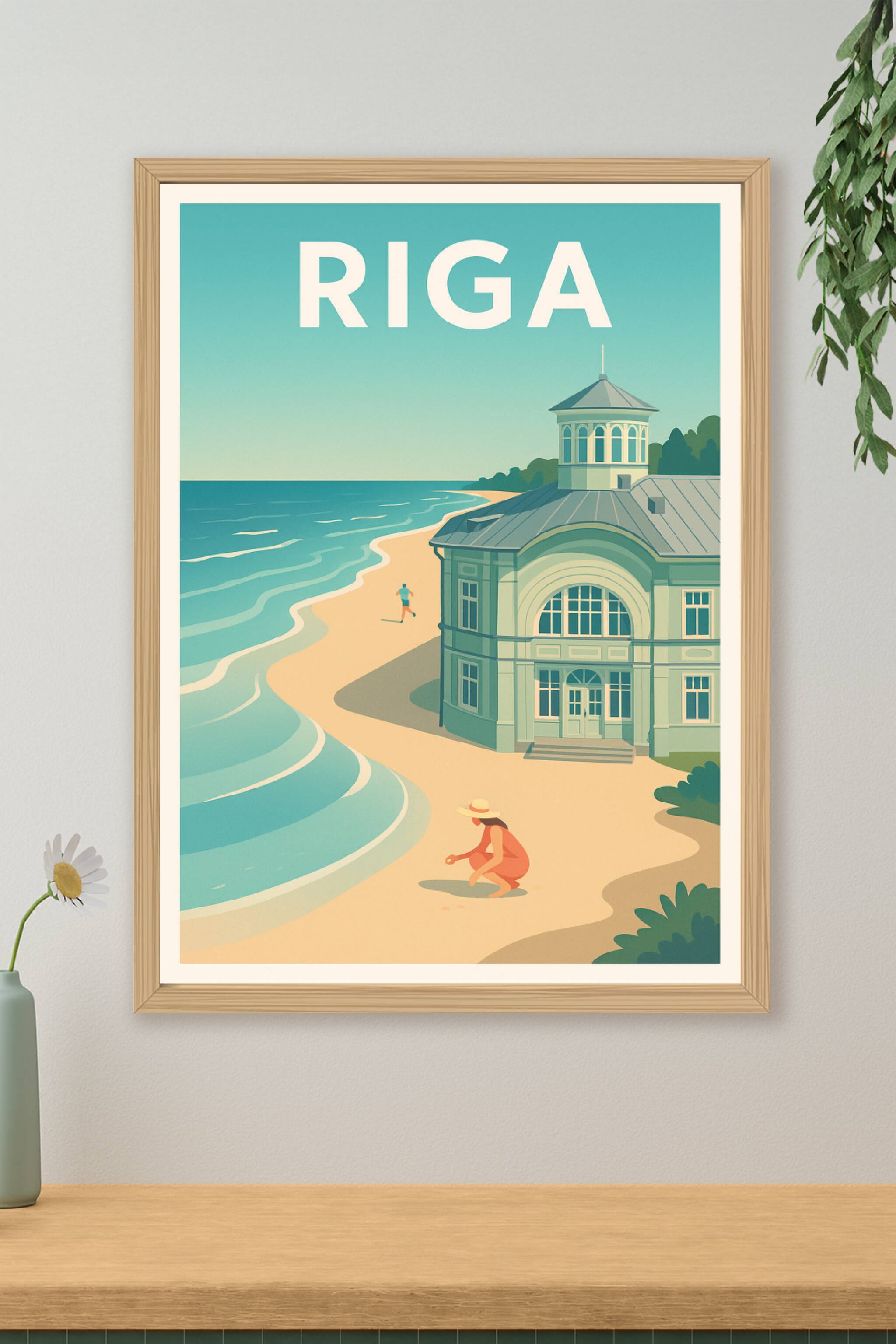 Affiche de Riga - Évasion balnéaire à la lettone