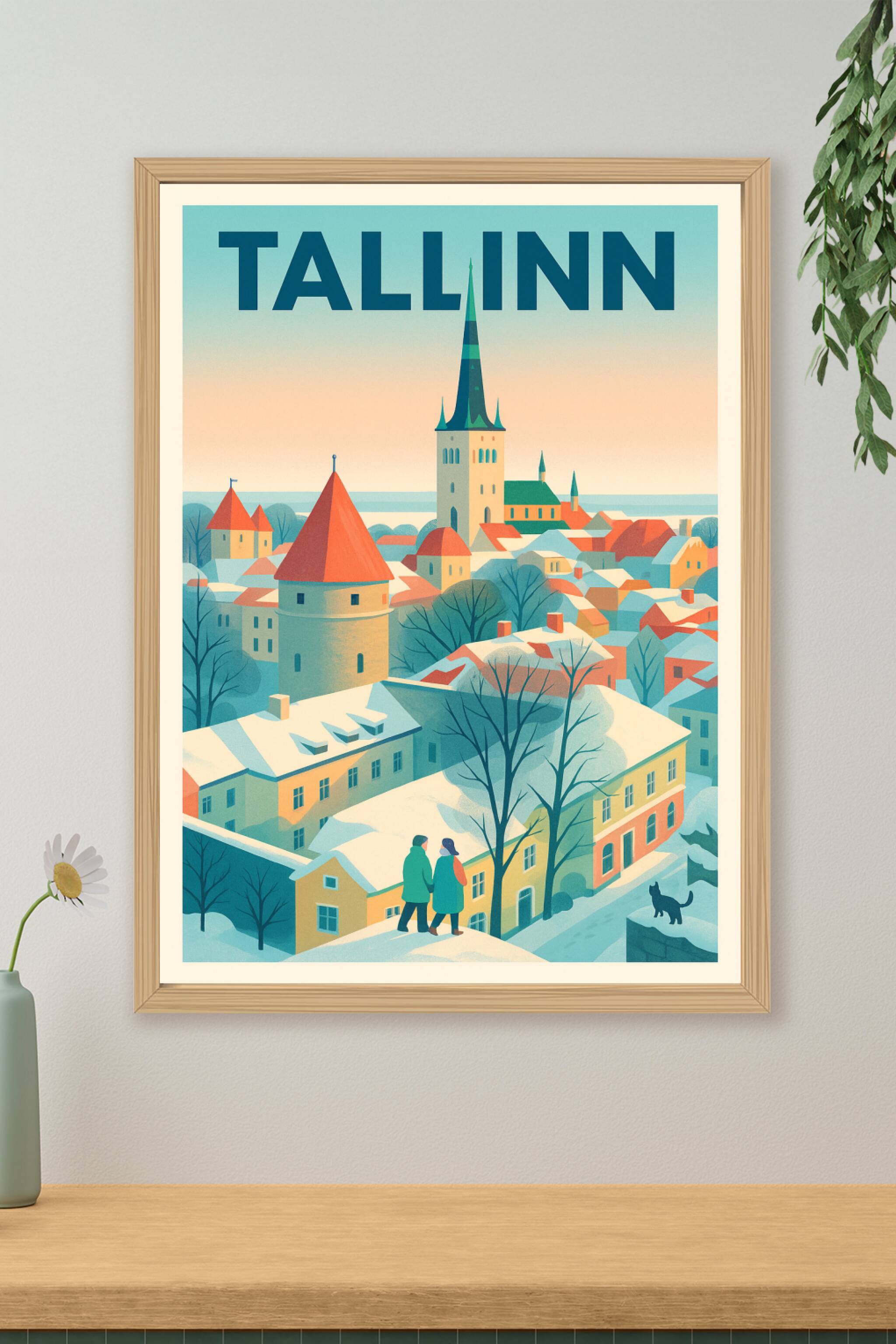 Affiche de Tallinn - L'enchantement hivernal de la capitale estonienne