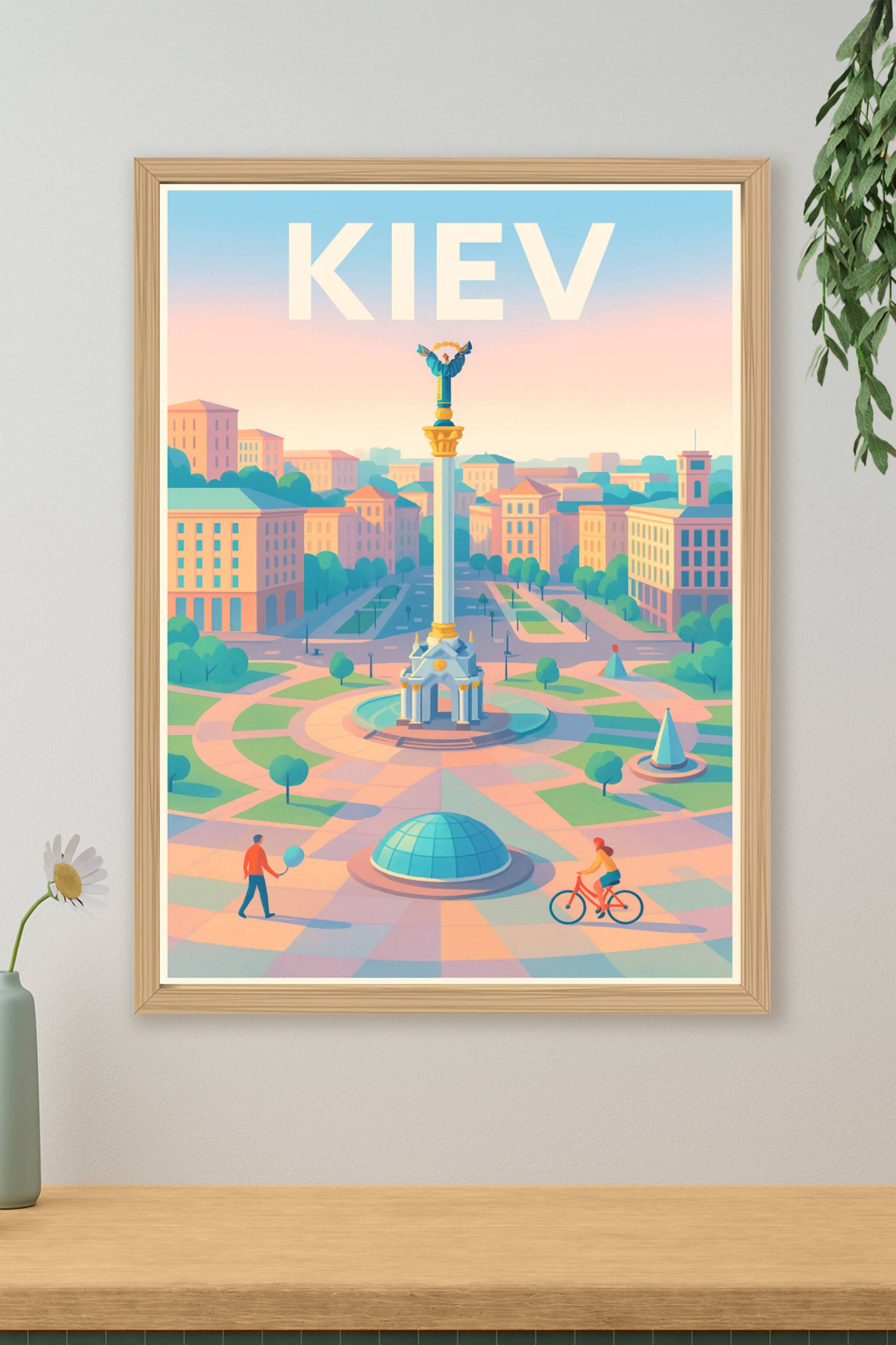 Affiche de Kiev - Harmonie et douceur au cœur de la ville