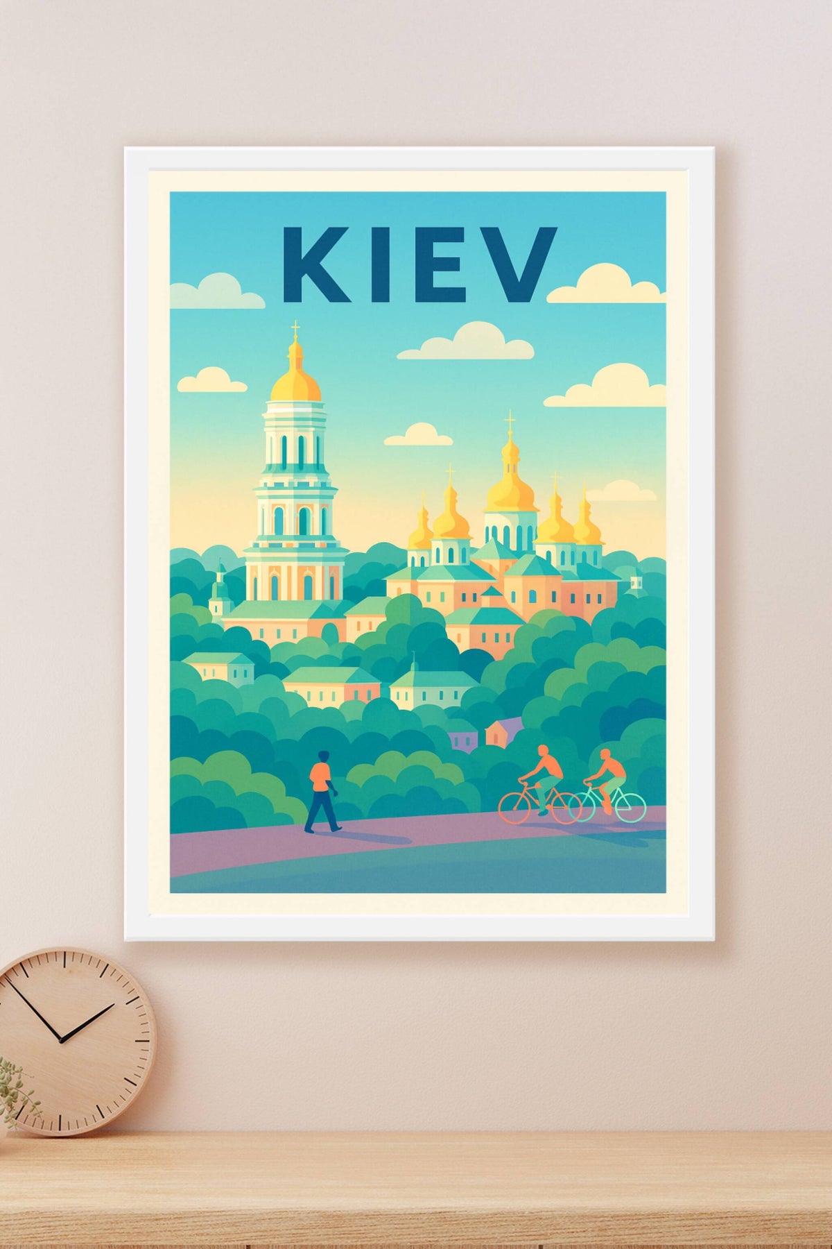 Affiche de Kiev - Harmonie entre nature et architecture dorée