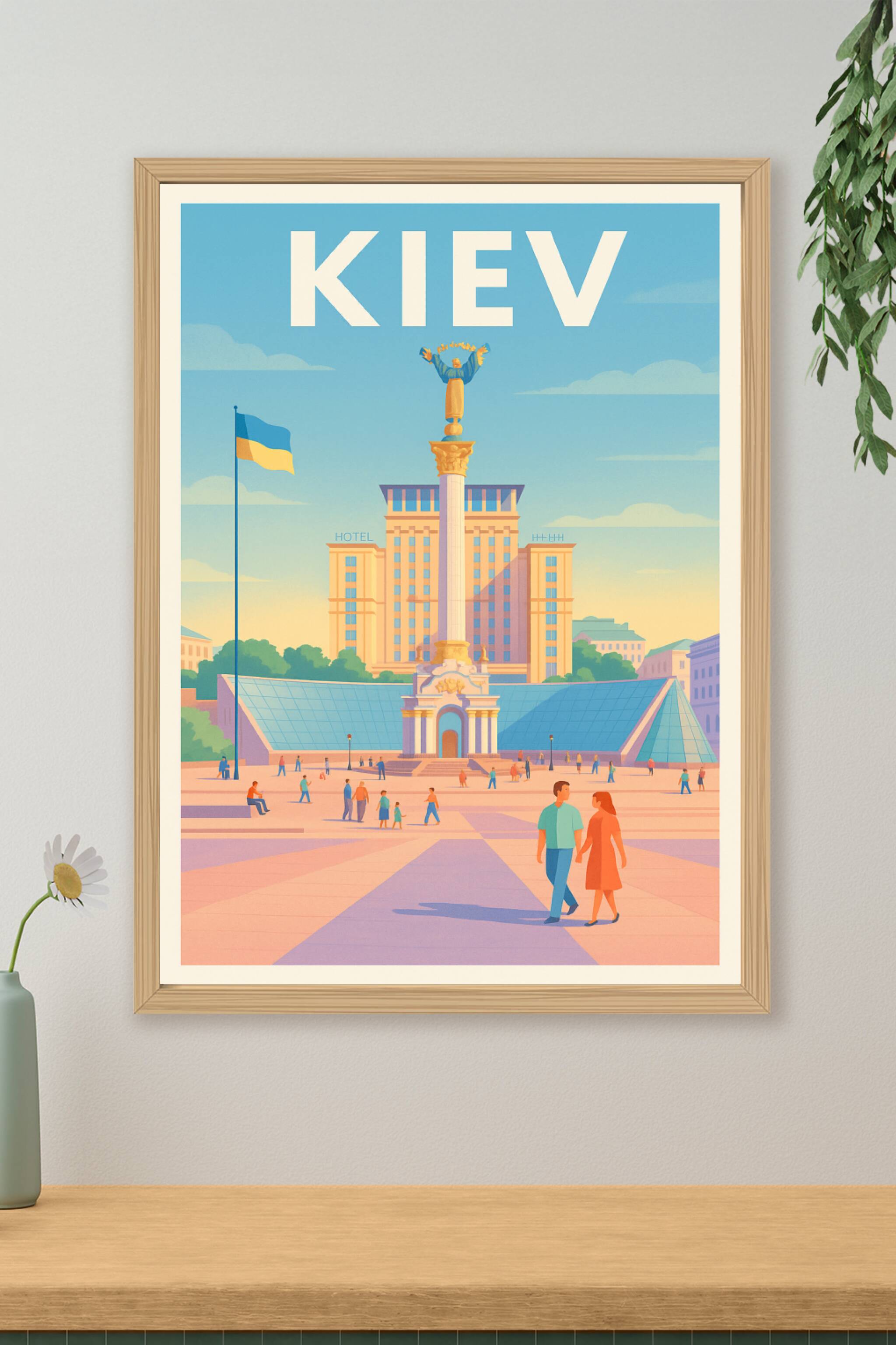 Affiche de Kiev - L'emblématique place de l'Indépendance