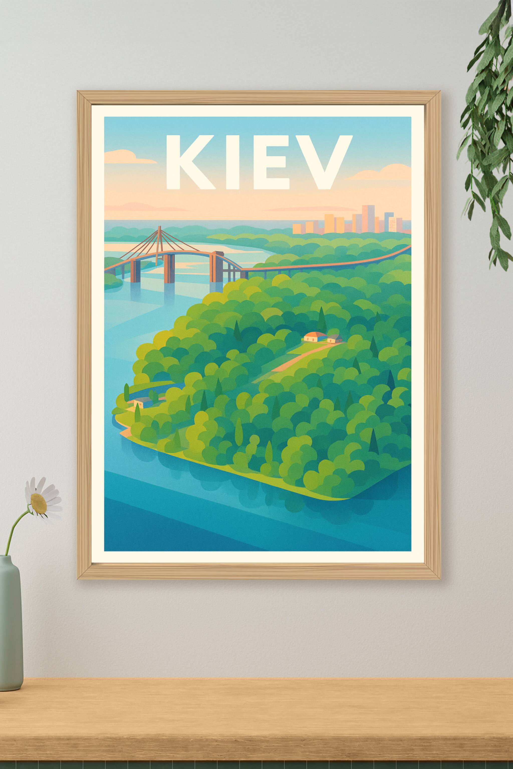Affiche de Kiev - Harmonie entre nature et urbanisme