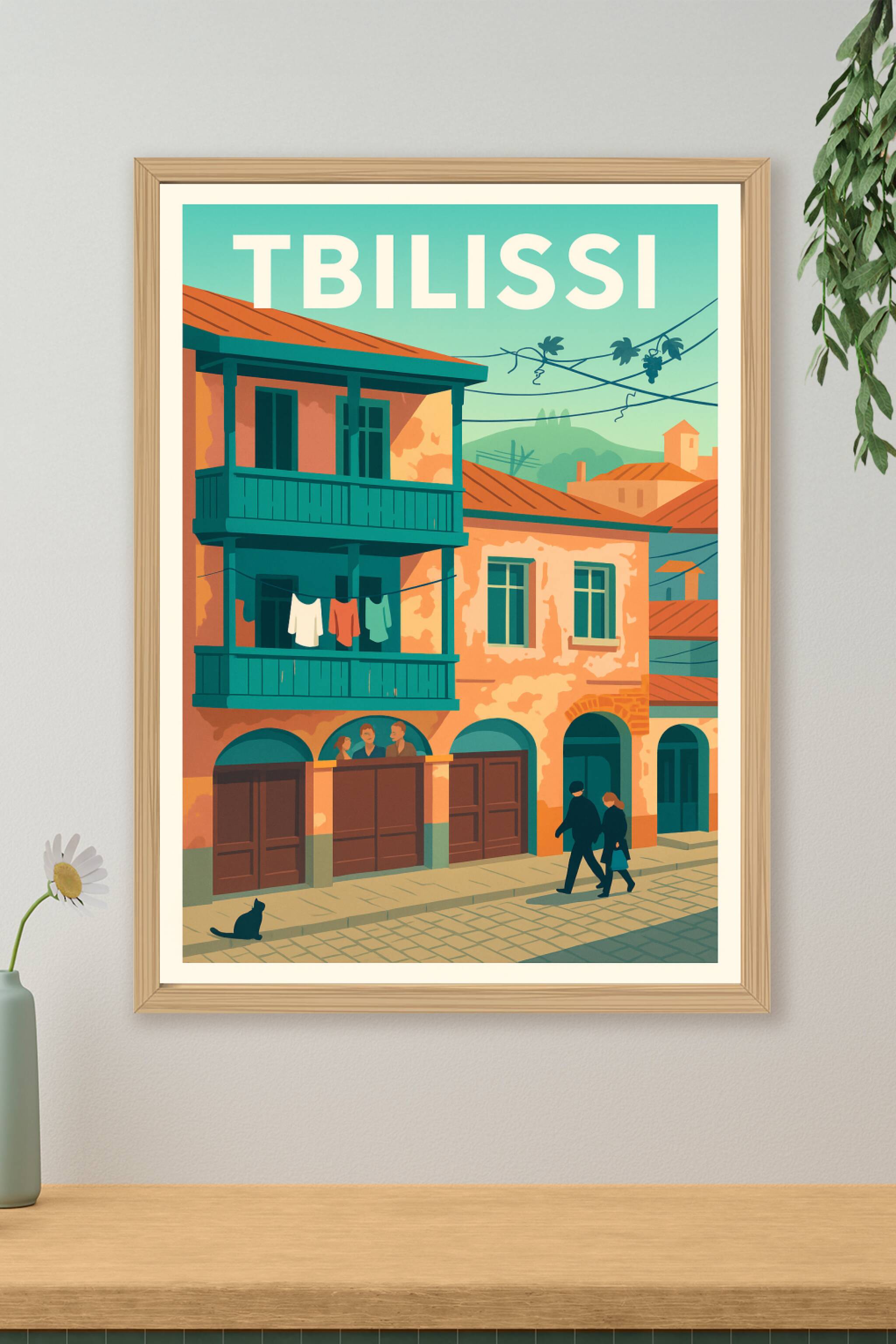 Affiche de Tbilissi - Charme et vie urbaine en douceur