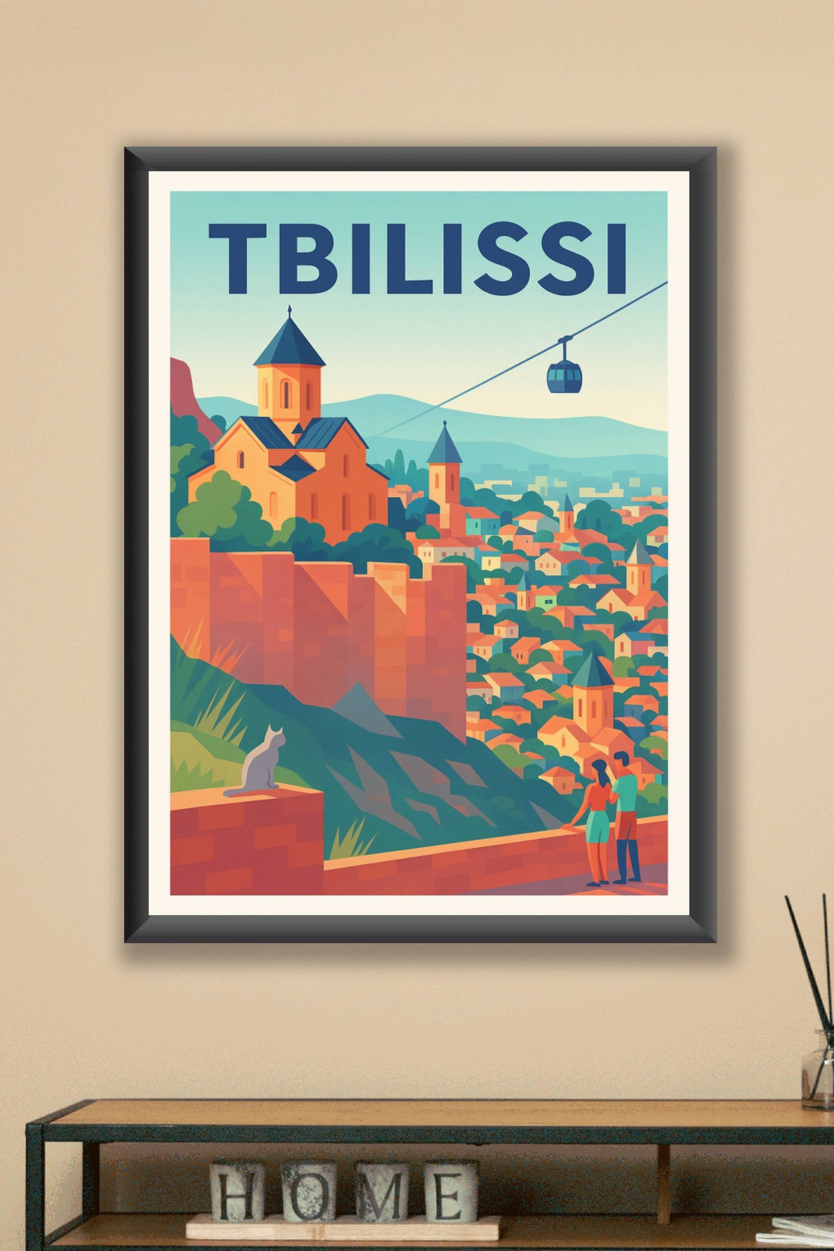 Affiche de Tbilissi - Vue emblématique sur la ville historique