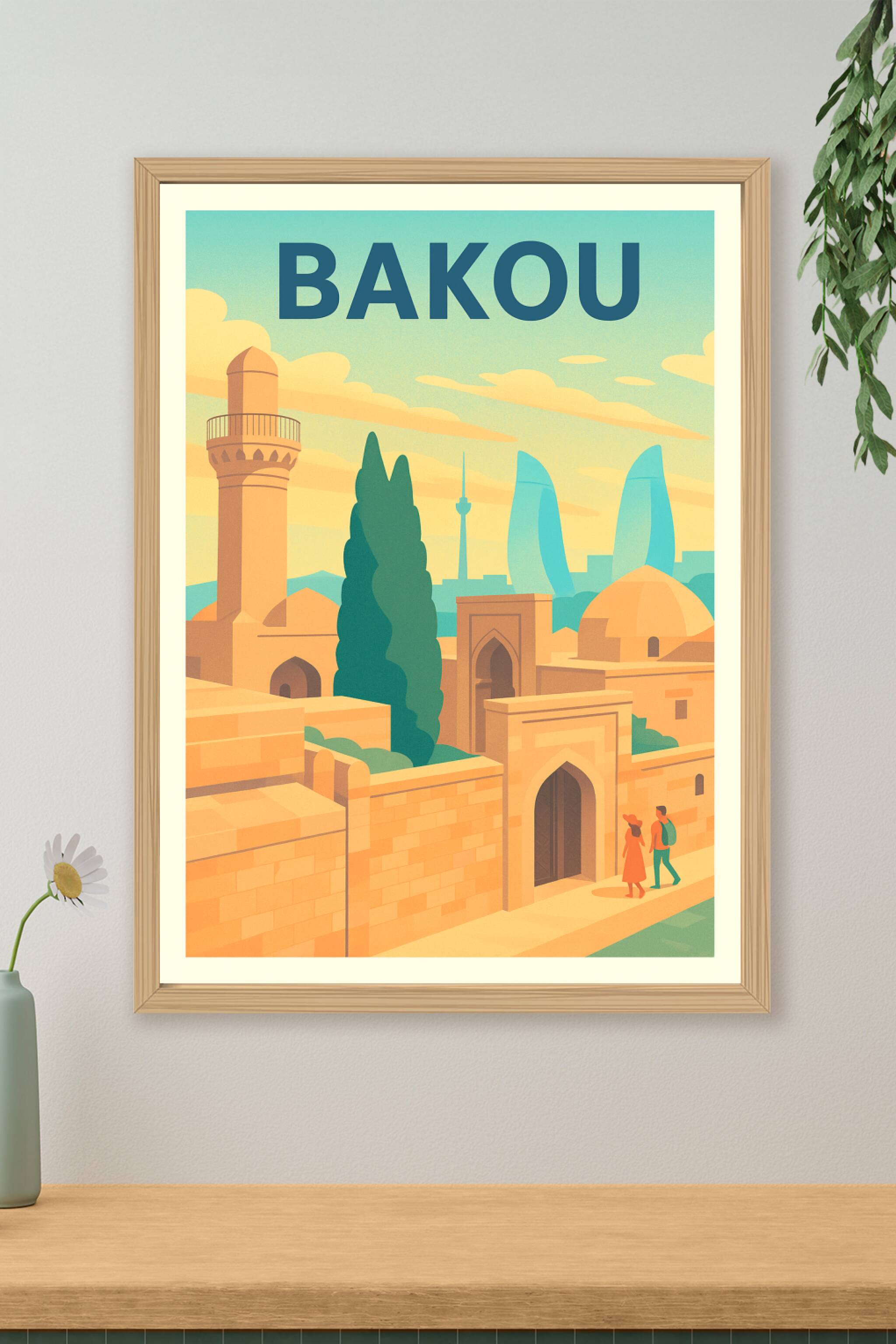 Affiche de Bakou - Voyage au cœur de l'Orient moderne