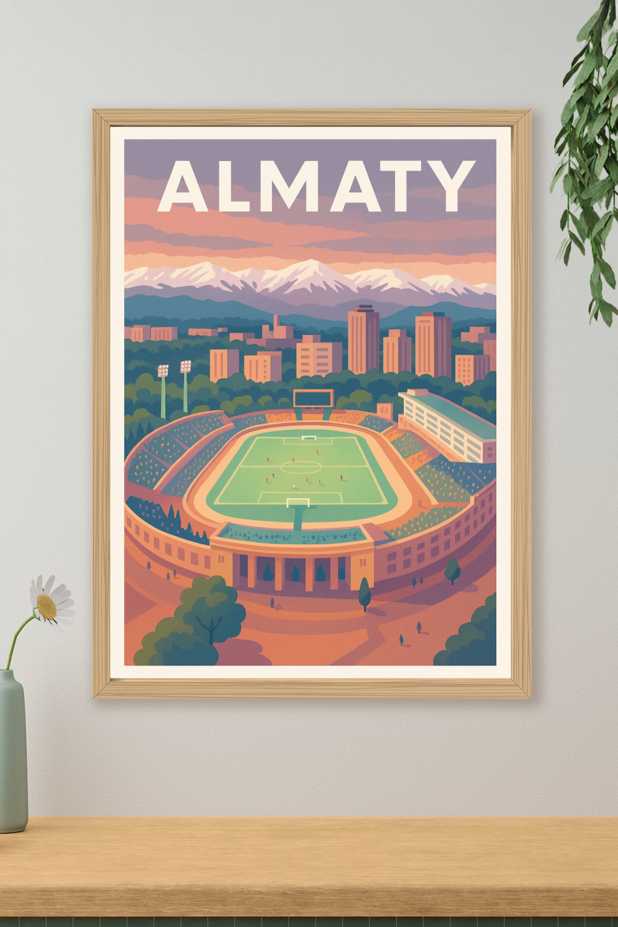 Affiche de Almaty - L'énergie sportive au pied des montagnes