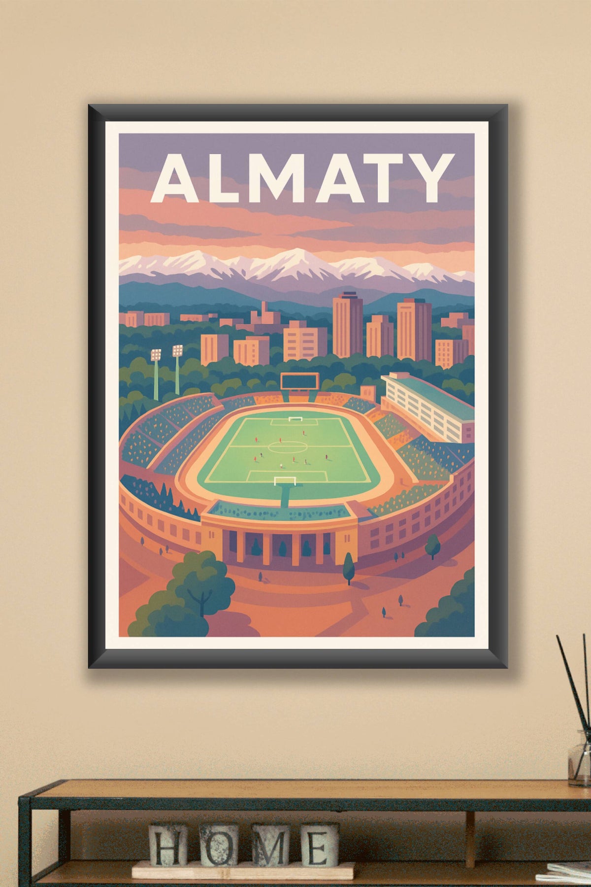 Affiche de Almaty - L'énergie sportive au pied des montagnes