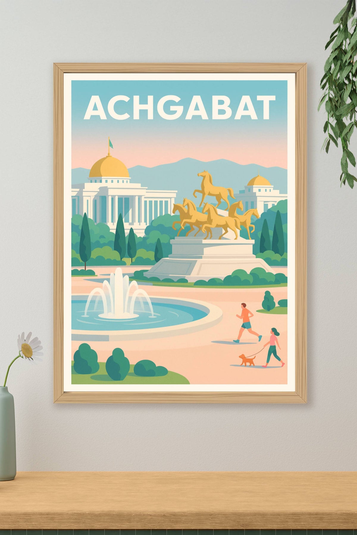 Affiche de Achgabat - Harmonie dorée et sérénité urbaine