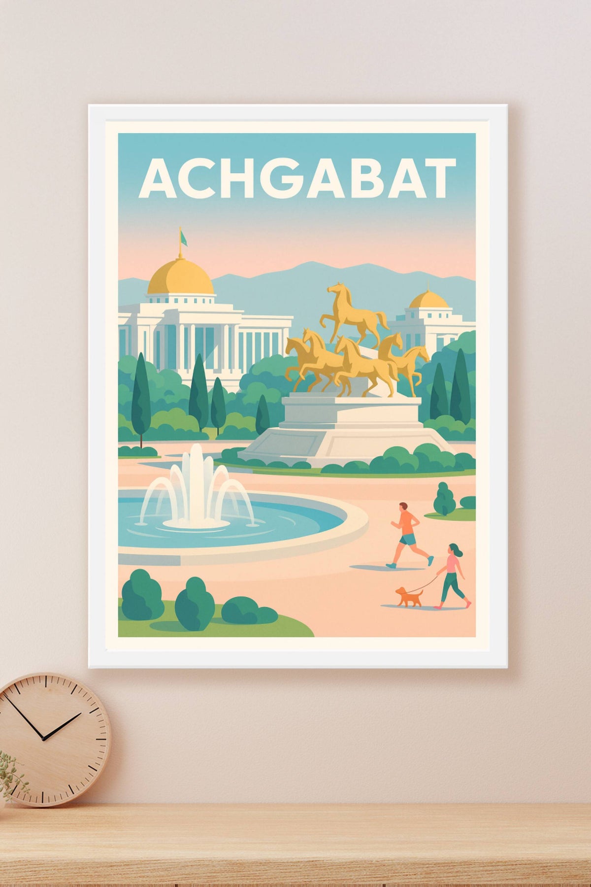 Affiche de Achgabat - Harmonie dorée et sérénité urbaine