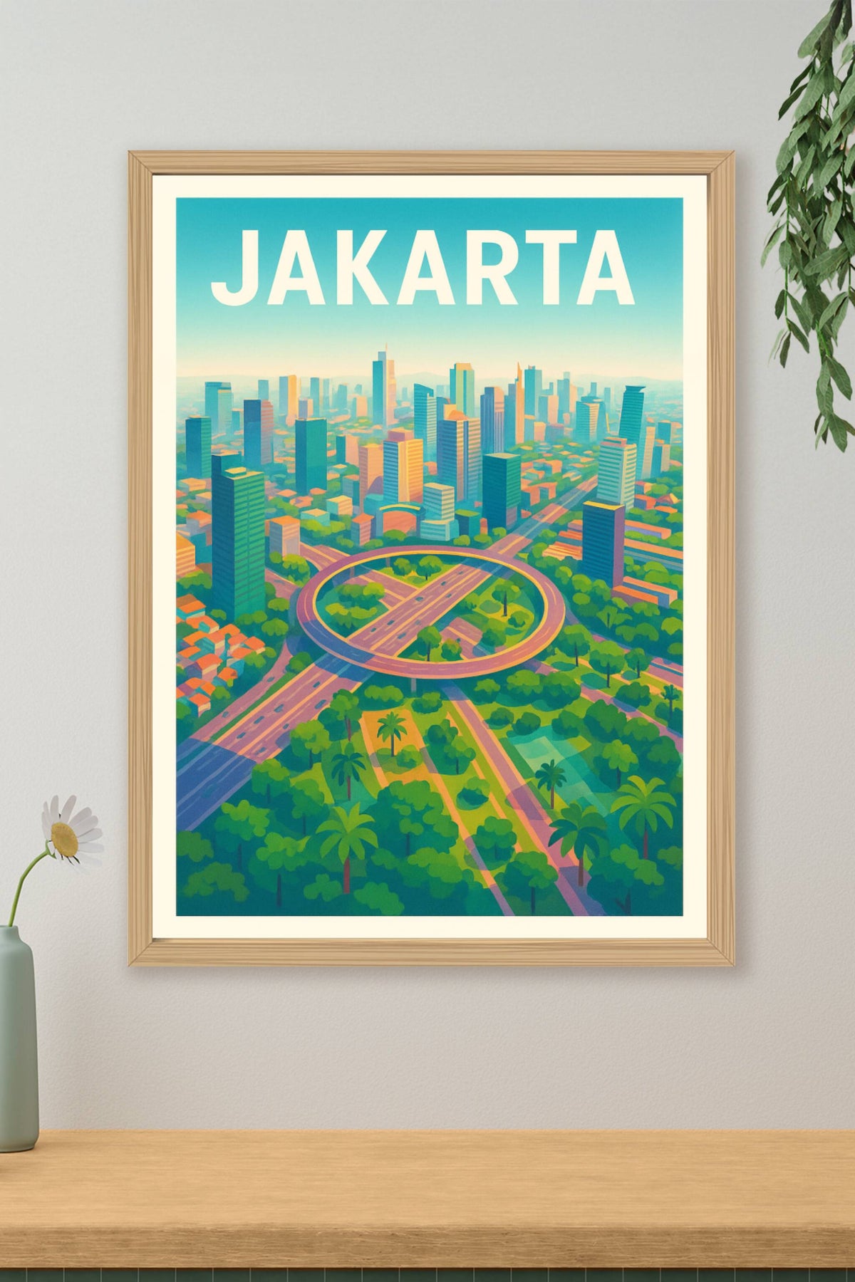 Affiche de Jakarta - L'énergie vibrante de la capitale indonésienne