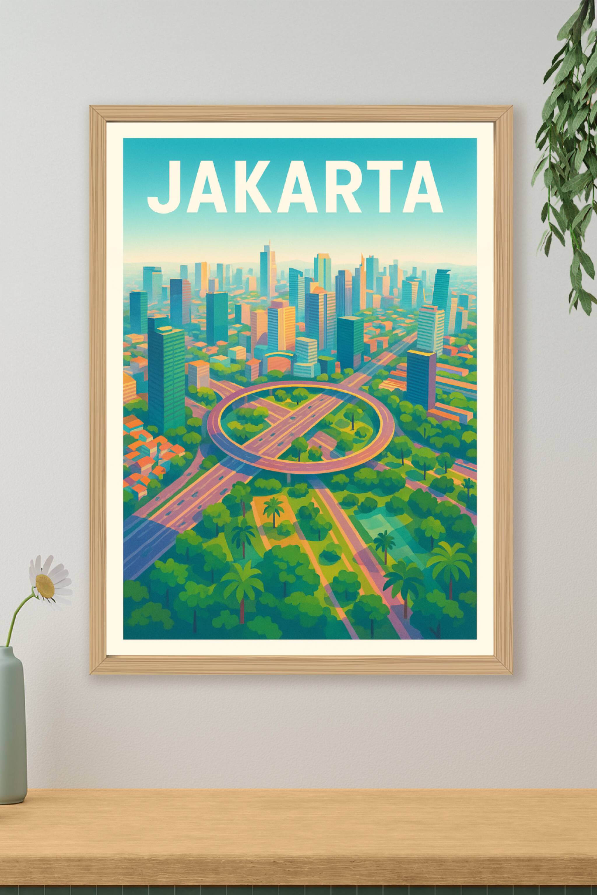 Affiche de Jakarta - L'énergie vibrante de la capitale indonésienne
