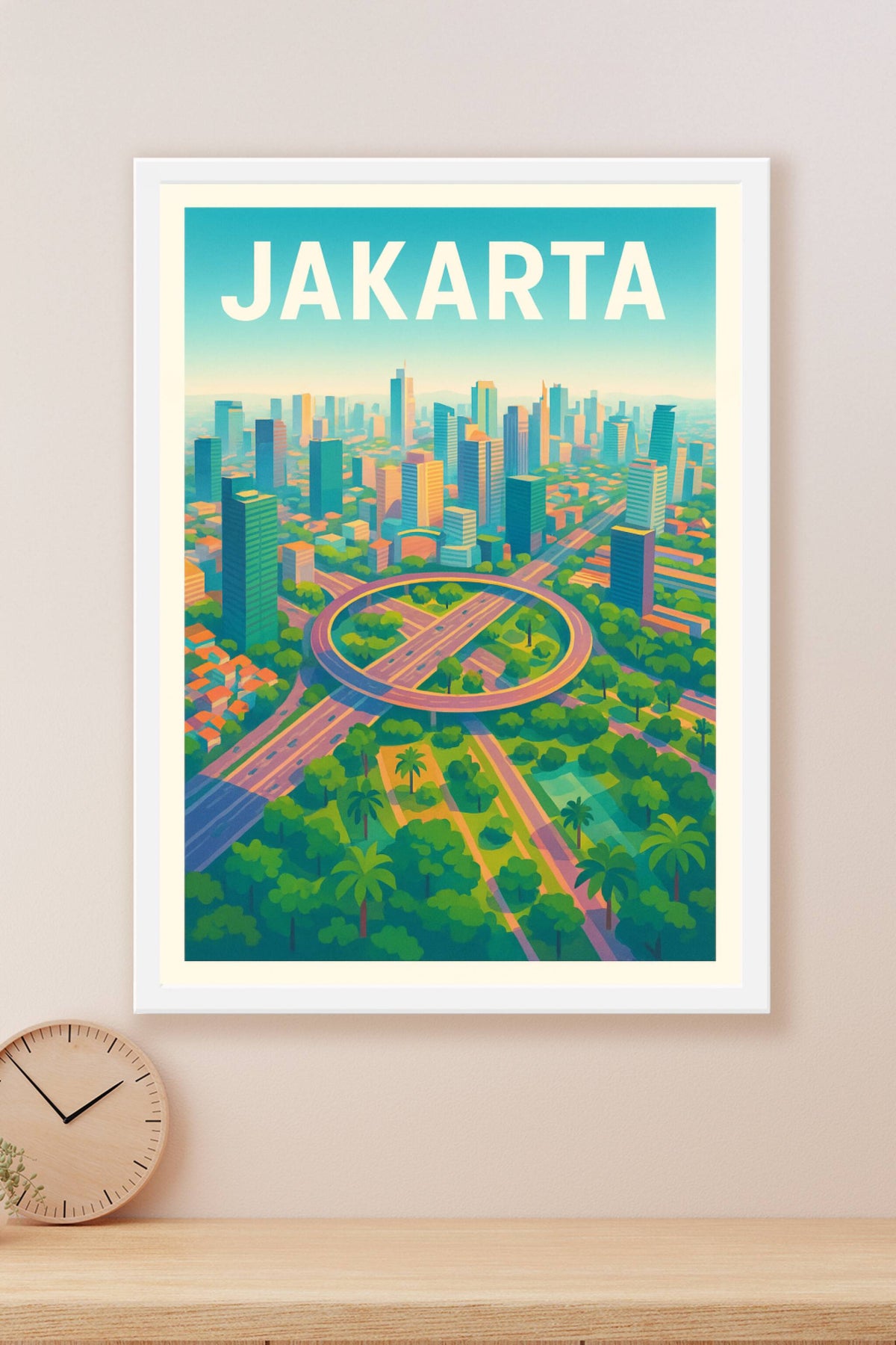 Affiche de Jakarta - L'énergie vibrante de la capitale indonésienne