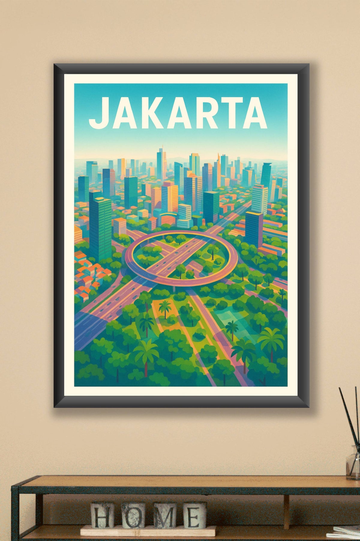 Affiche de Jakarta - L'énergie vibrante de la capitale indonésienne