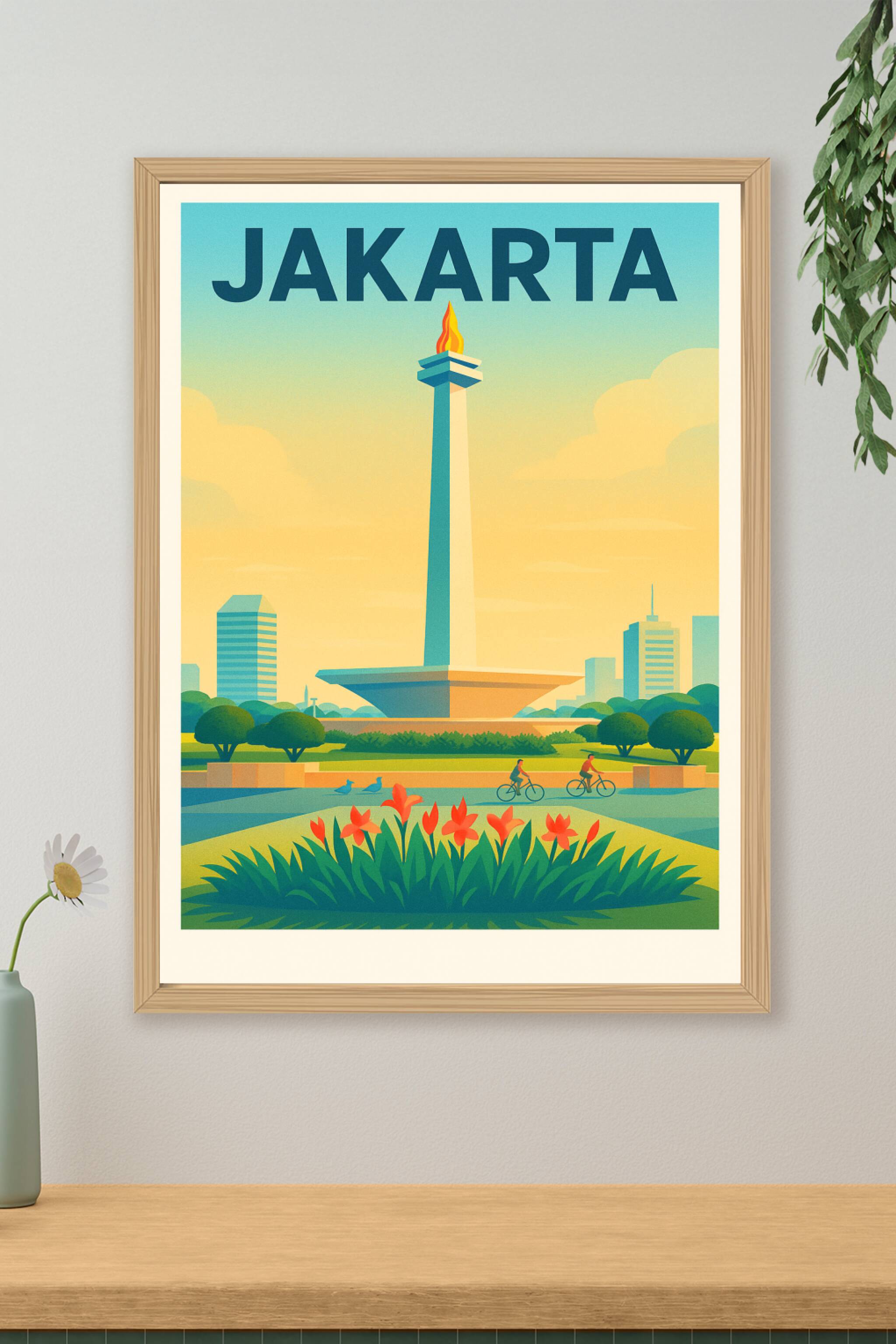 Affiche de Jakarta - L’emblématique Monumen Nasional en lumière