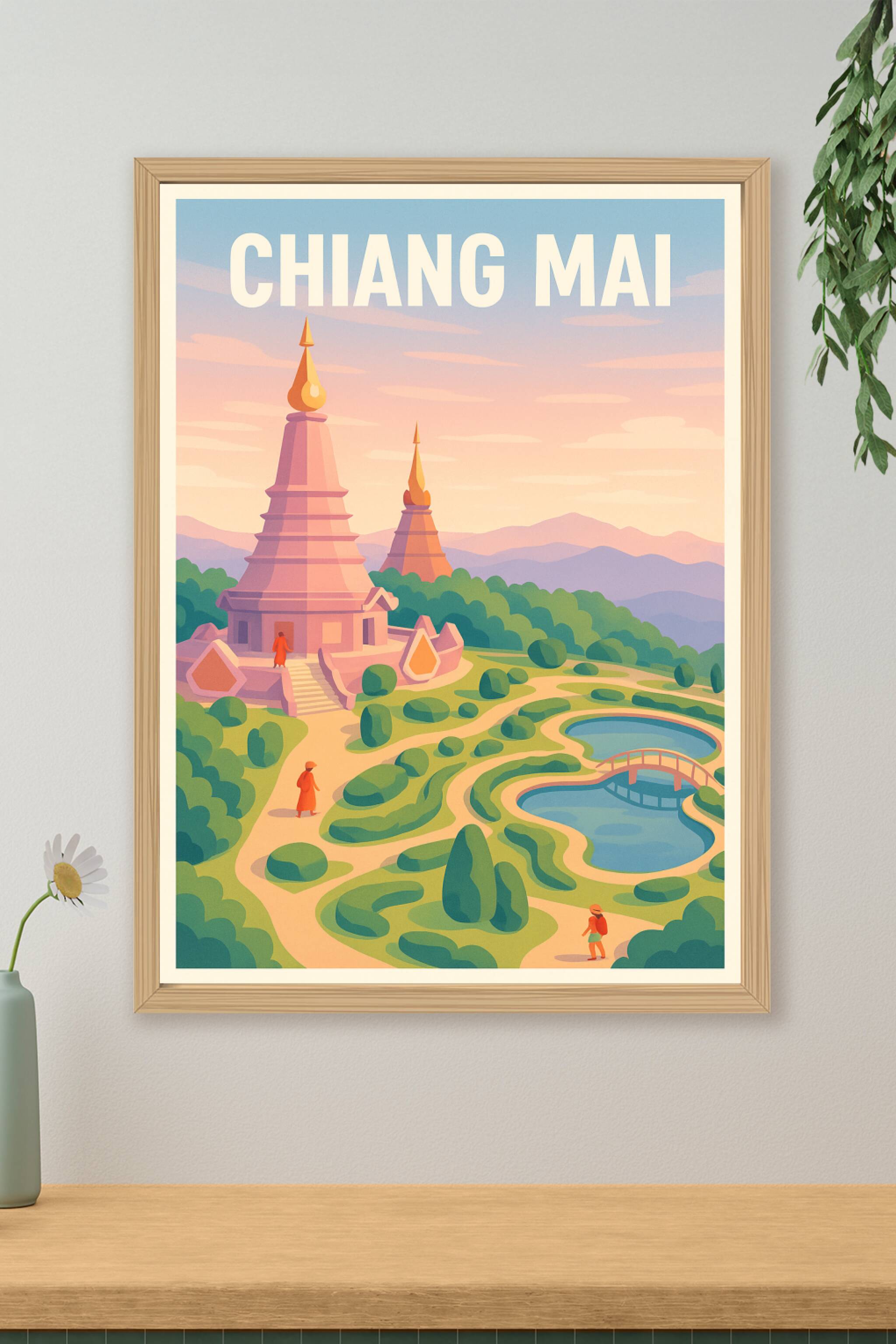 Affiche de Chiang Mai - Sérénité et couleurs de Thaïlande