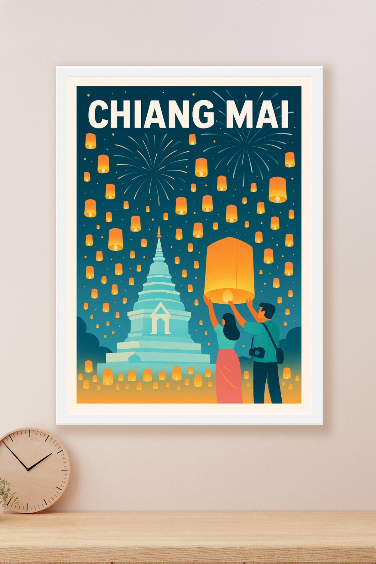 Affiche de Chiang Mai - La magie des lanternes flottantes