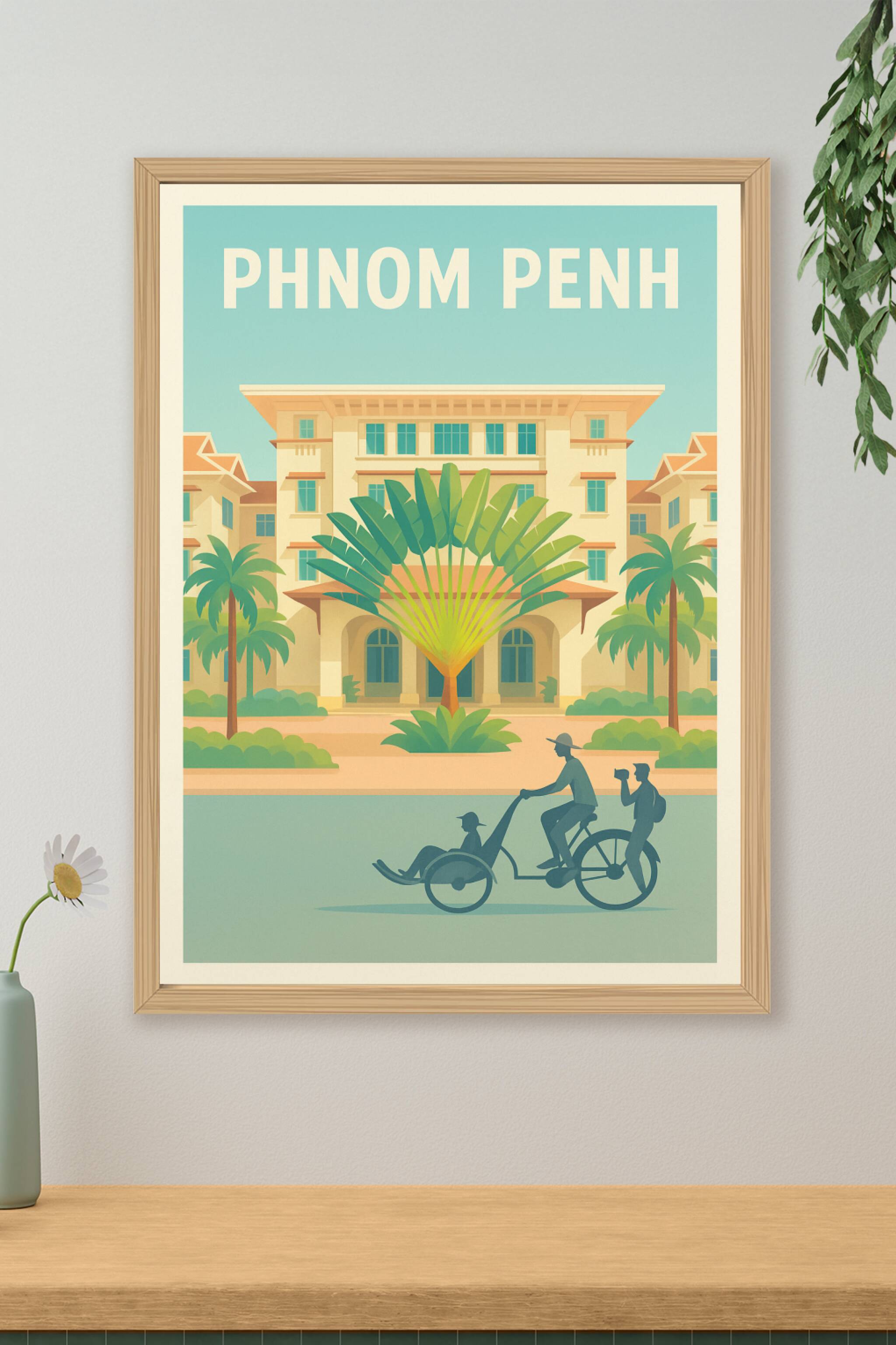 Affiche de Phnom Penh - Voyage au cœur du Cambodge authentique