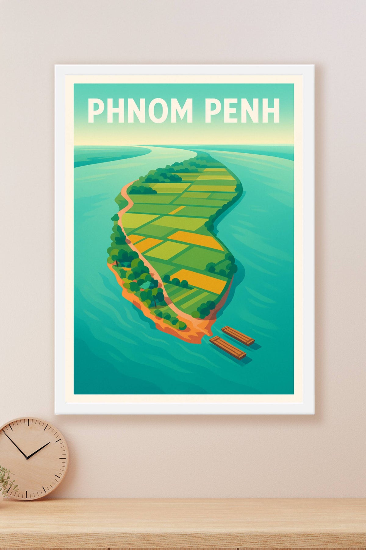 Affiche de Phnom Penh - Vibrante île au cœur du Mékong