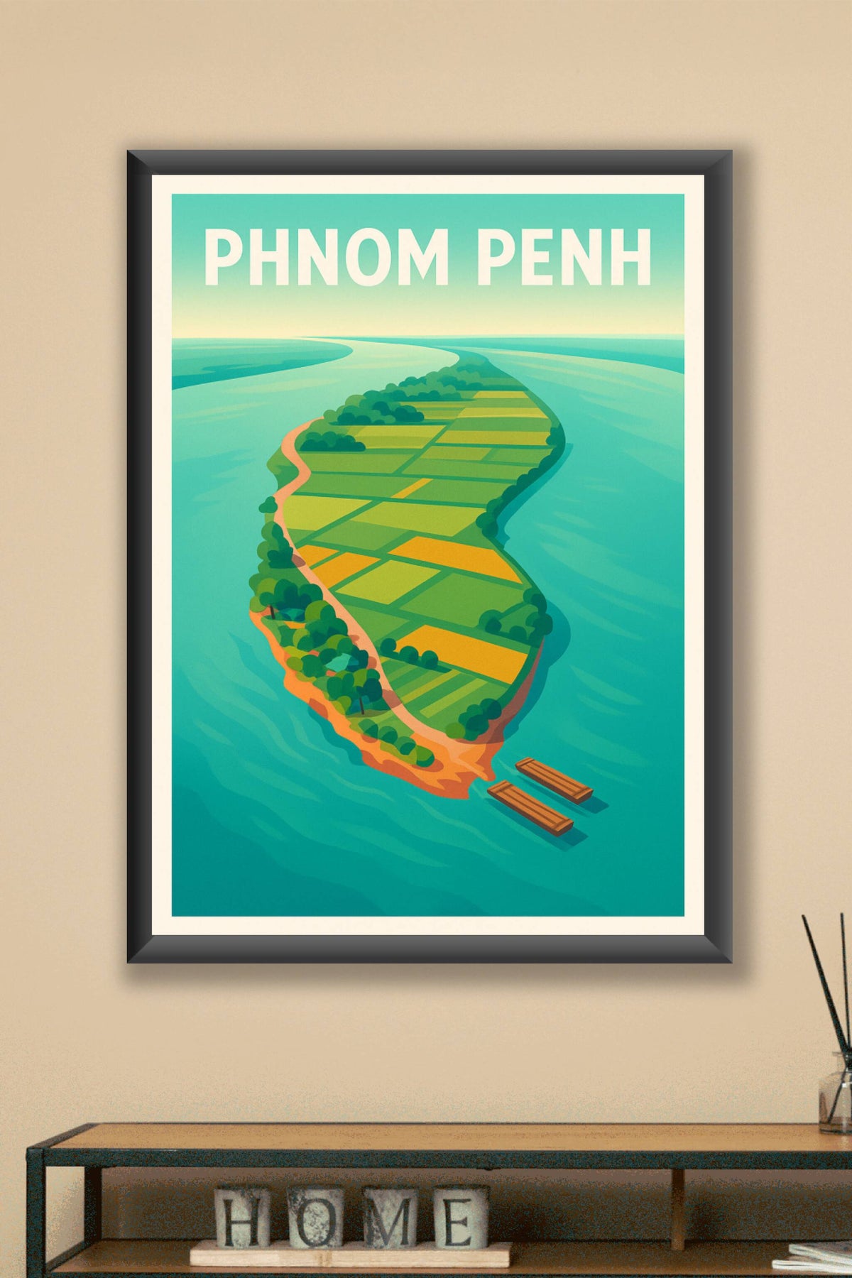 Affiche de Phnom Penh - Vibrante île au cœur du Mékong