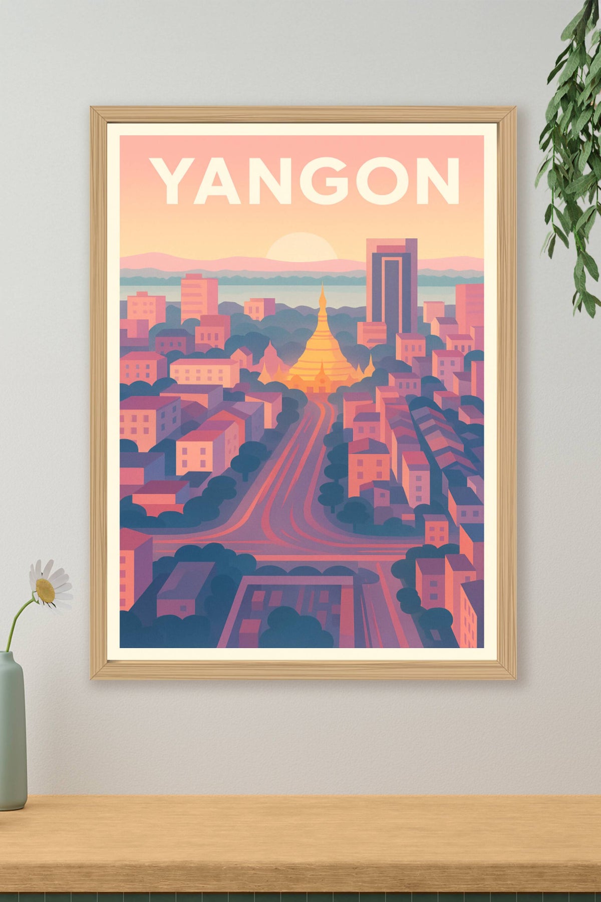 Affiche de Yangon - Émerveillez-vous au cœur de la cité dorée