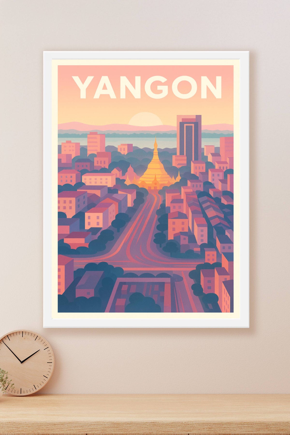 Affiche de Yangon - Émerveillez-vous au cœur de la cité dorée