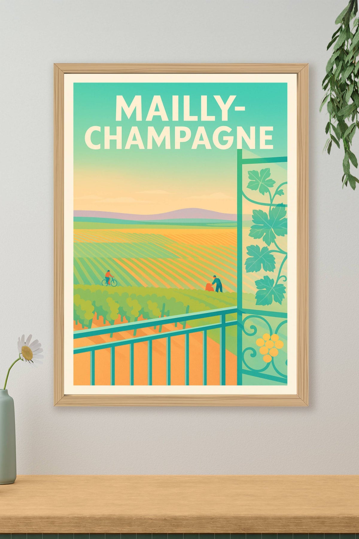 Affiche de Mailly-Champagne - L'élégance des vignobles champenois