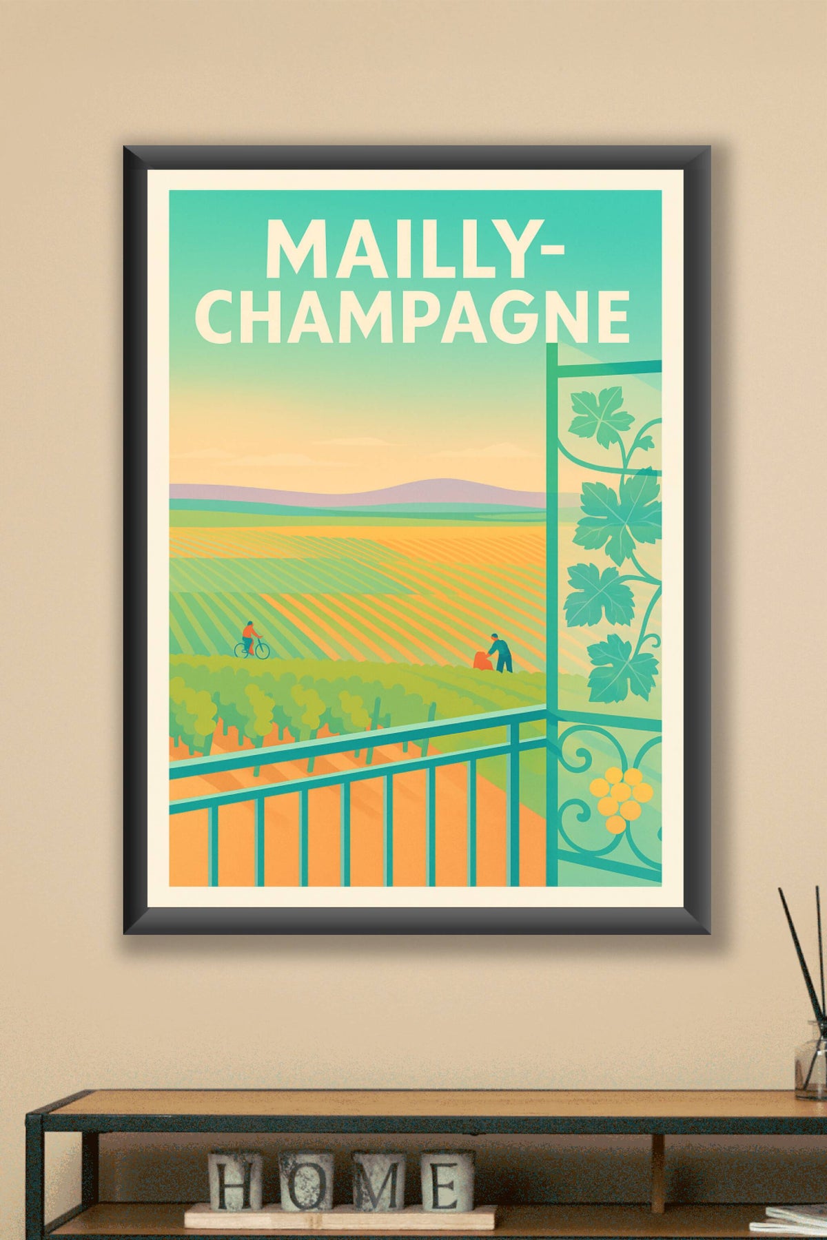 Affiche de Mailly-Champagne - L'élégance des vignobles champenois