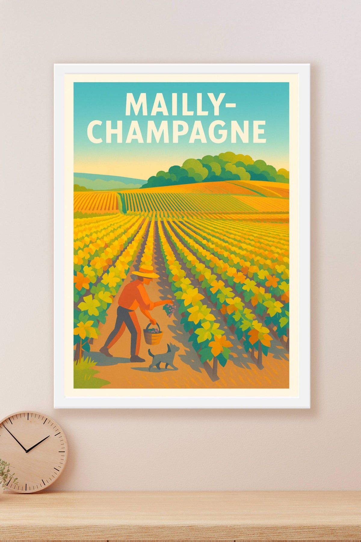 Affiche de Mailly-Champagne - L'art de la vigne et de la récolte en plein cœur de la Champagne