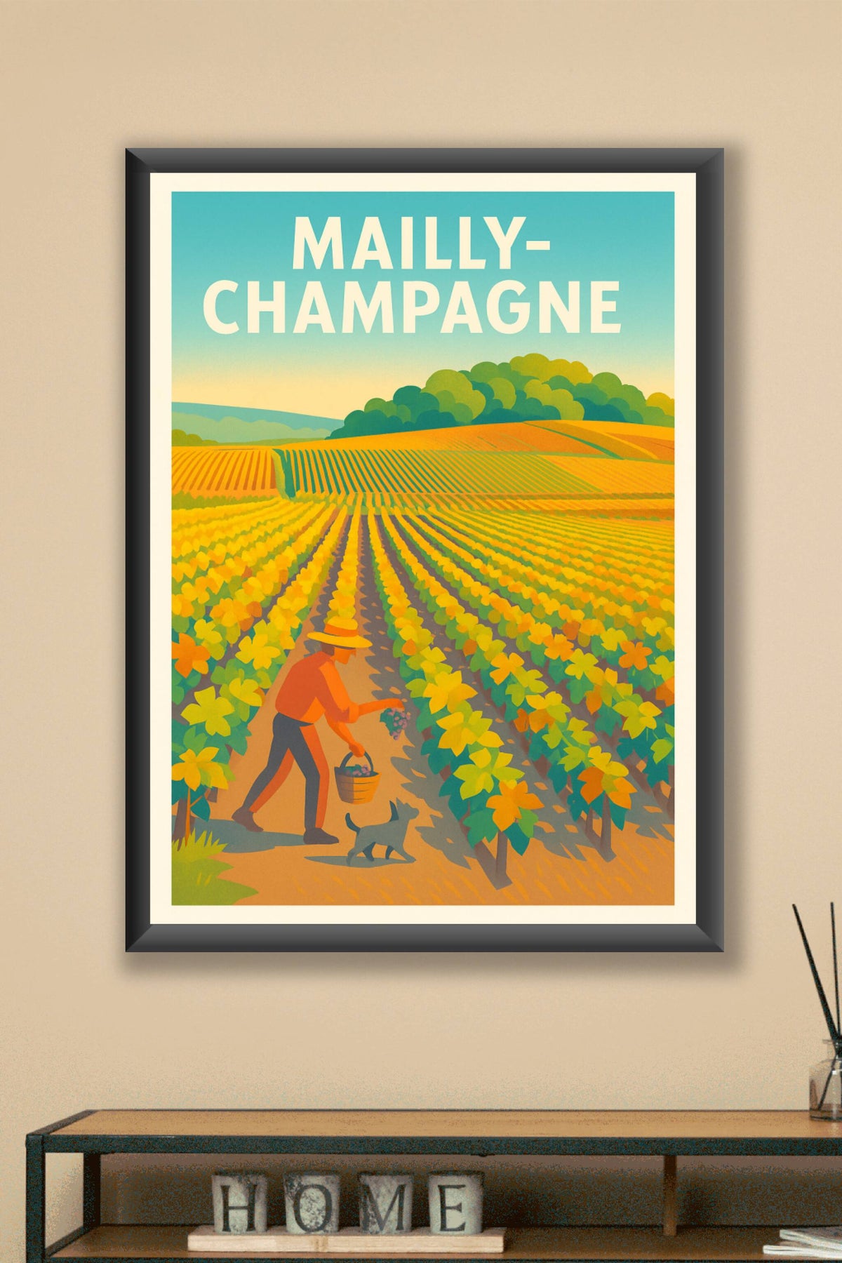 Affiche de Mailly-Champagne - L'art de la vigne et de la récolte en plein cœur de la Champagne