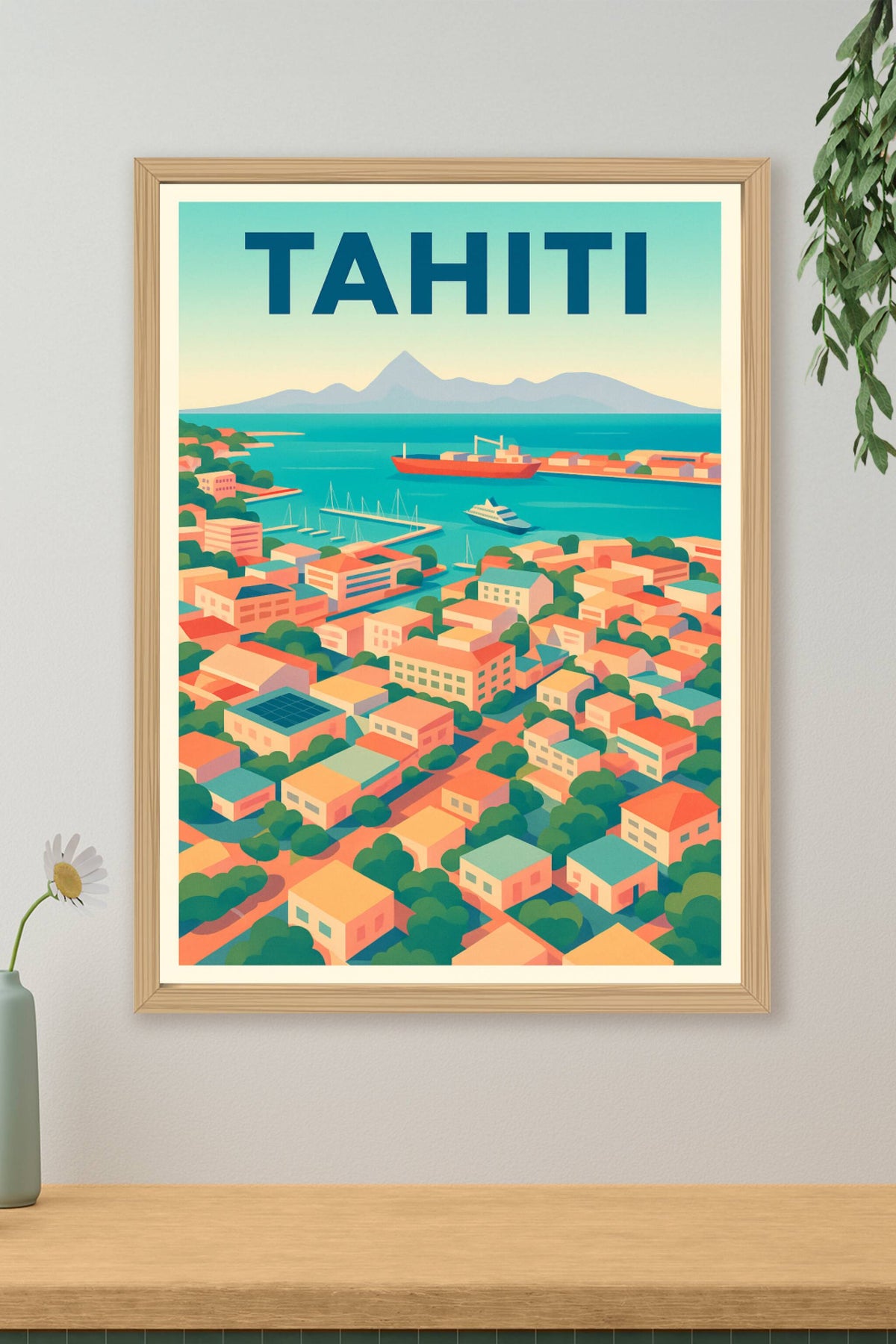Affiche de Tahiti - Invitation au paradis polynésien