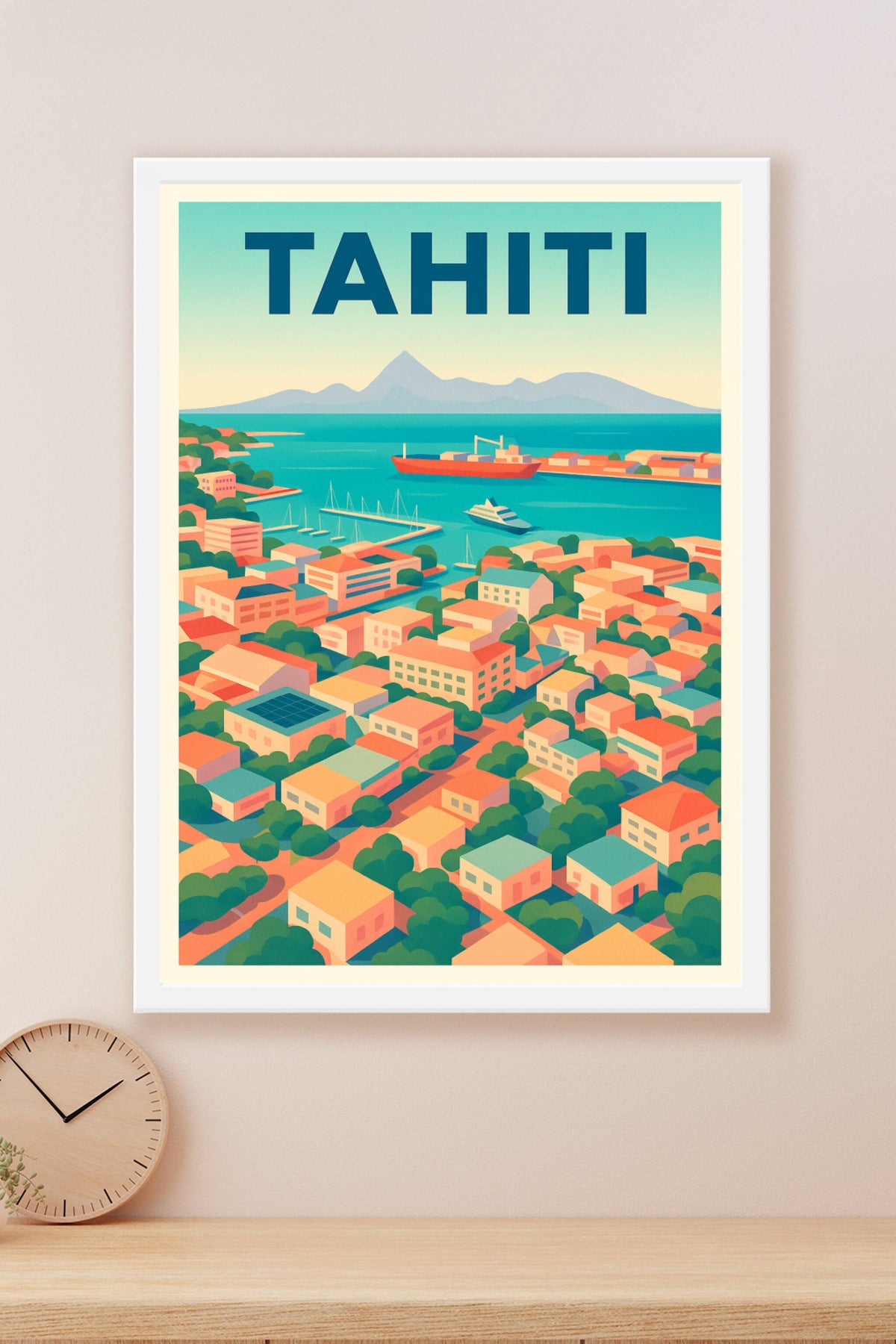 Affiche de Tahiti - Invitation au paradis polynésien