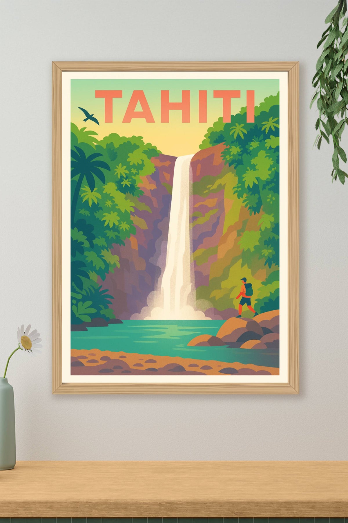 Affiche de Tahiti - L'évasion naturelle au cœur de la cascade