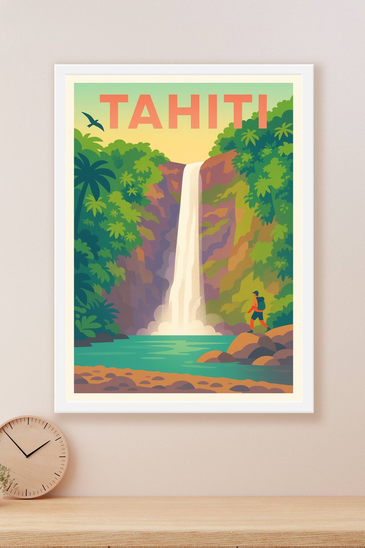 Affiche de Tahiti - L'évasion naturelle au cœur de la cascade