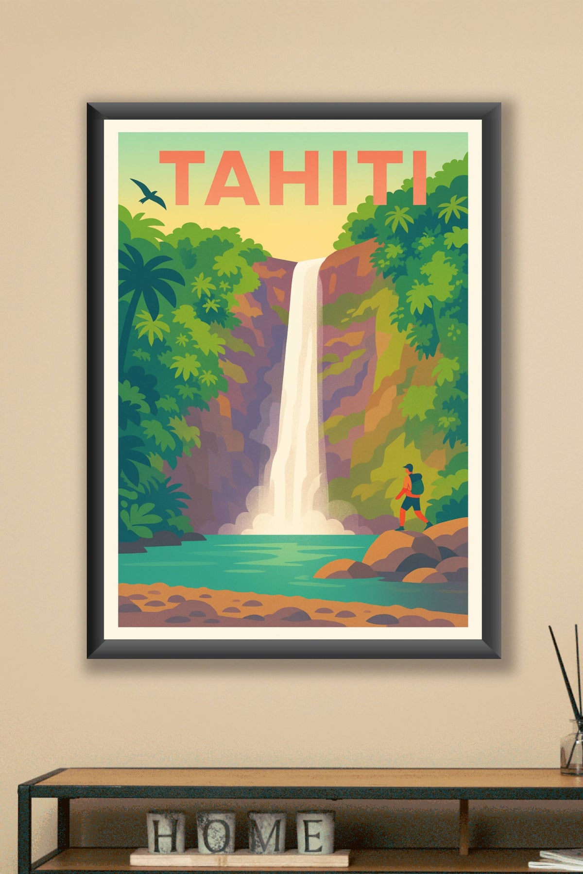 Affiche de Tahiti - L'évasion naturelle au cœur de la cascade