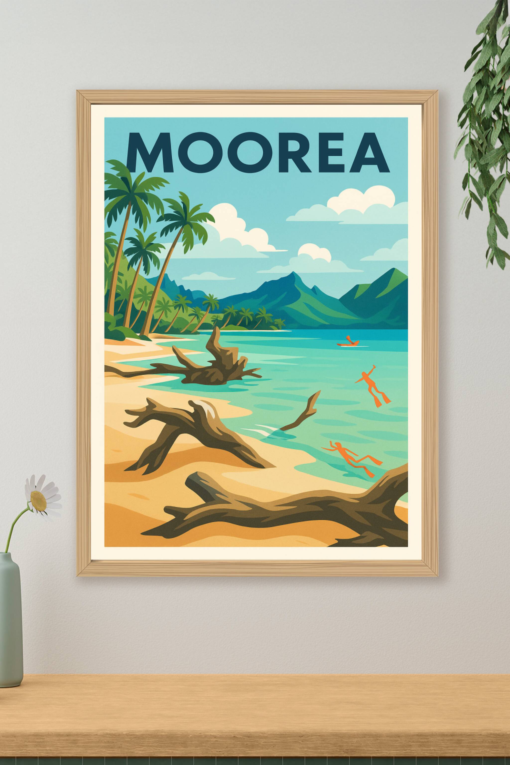 Affiche de Moorea - Évasion tropicale au cœur du Pacifique