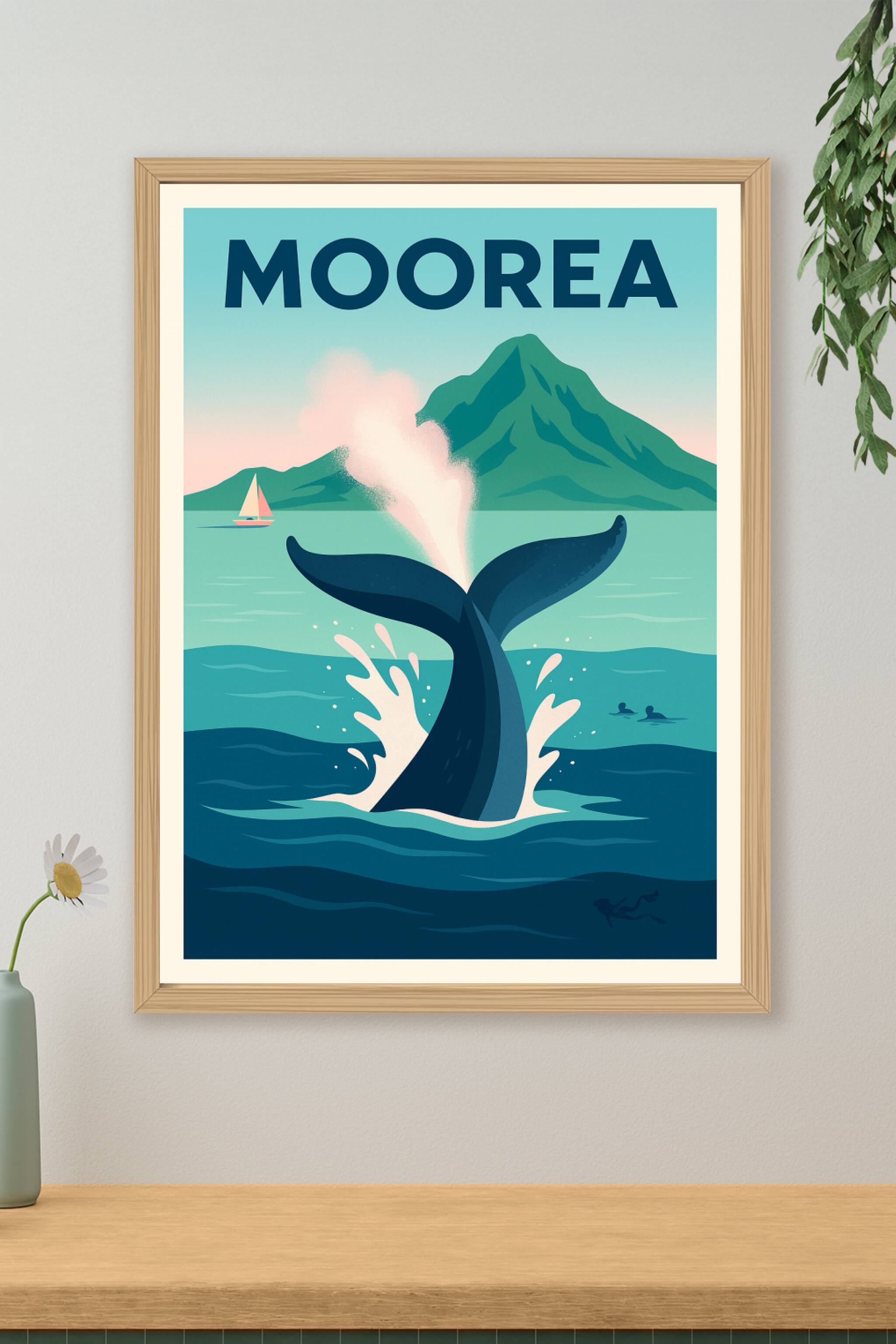 Affiche de Moorea - Évasion marine et nature spectaculaire