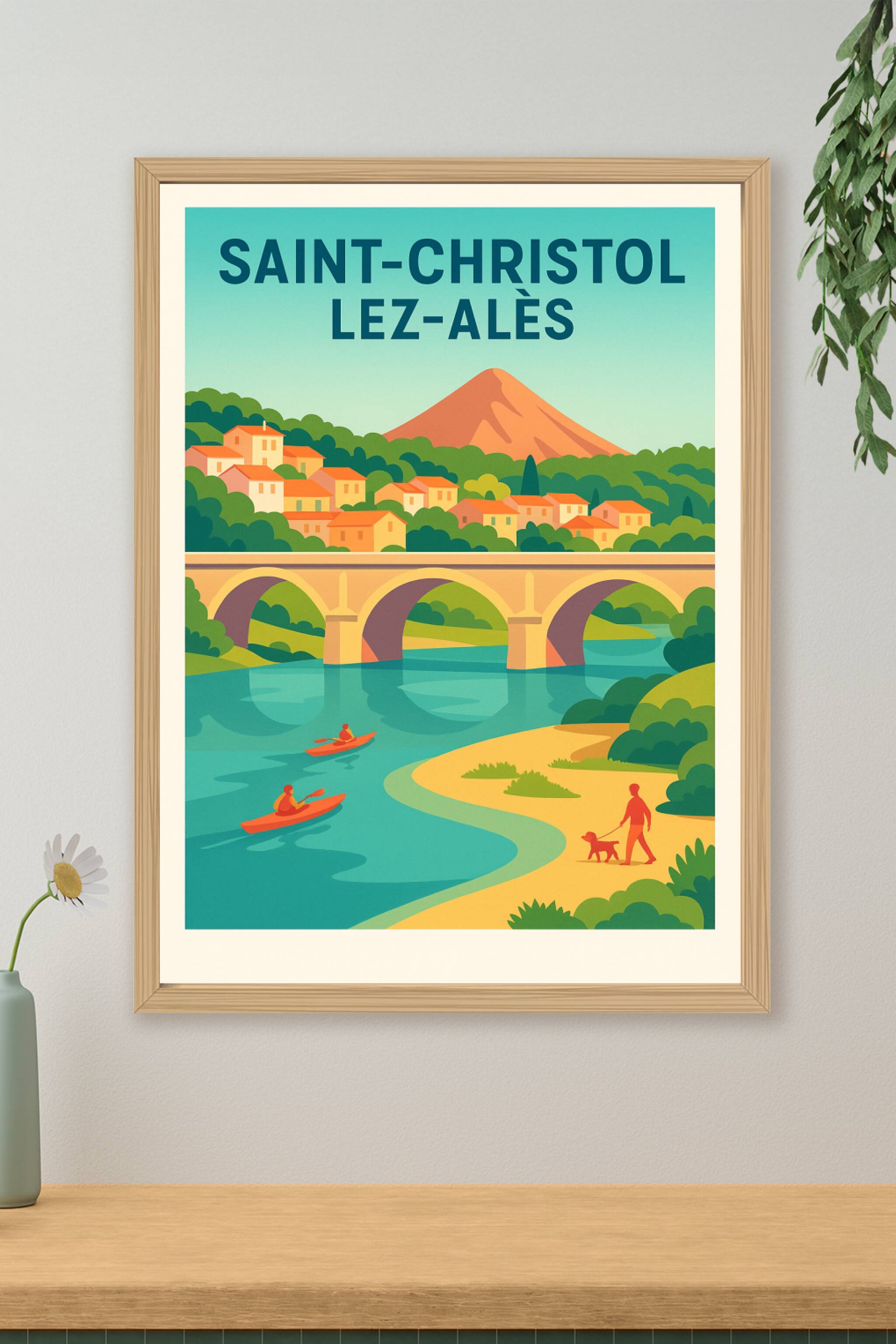 Affiche de Saint-Christol-lez-Alès - Escapade nature entre rivière et village
