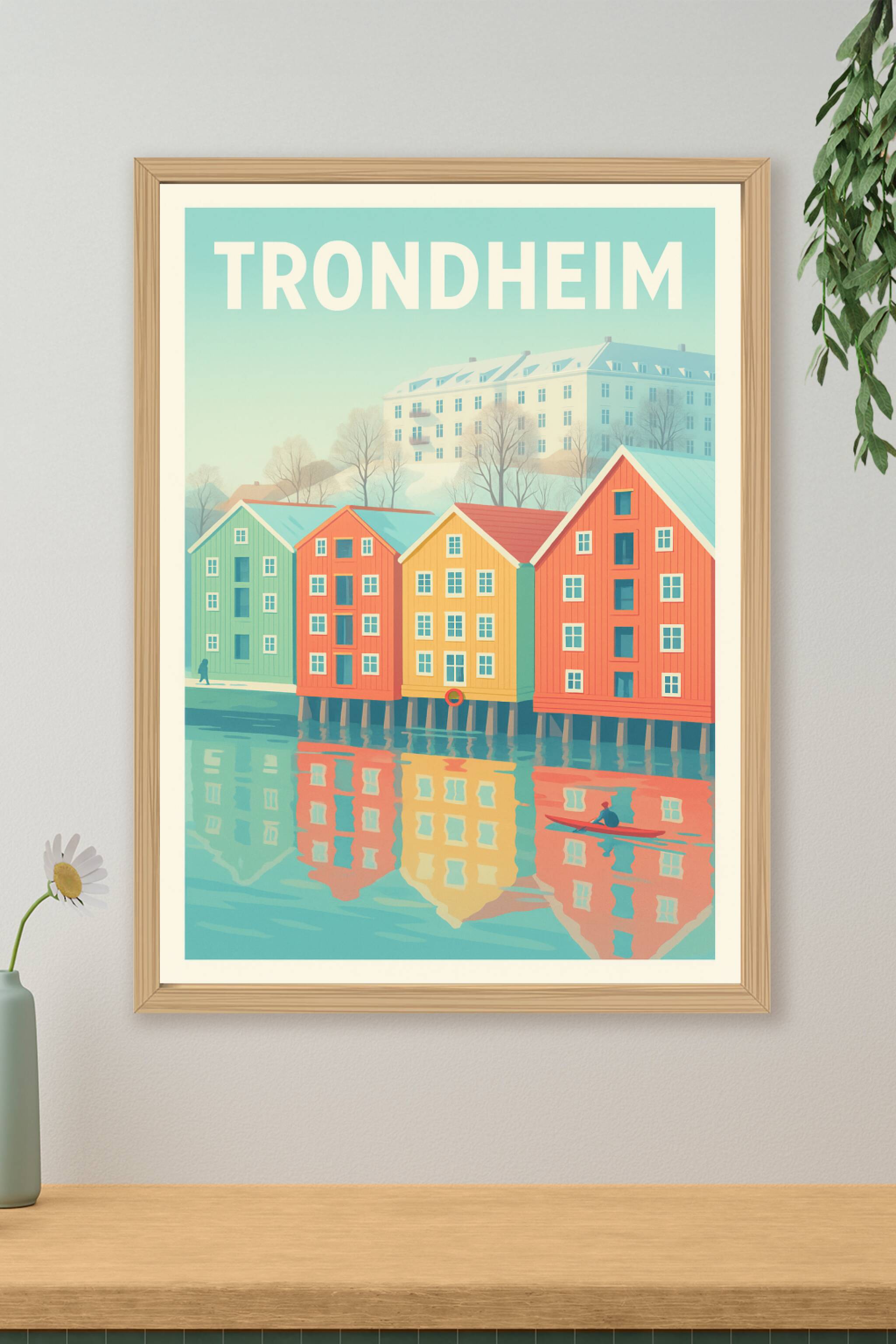 Affiche de Trondheim - Charme coloré au bord de l'eau