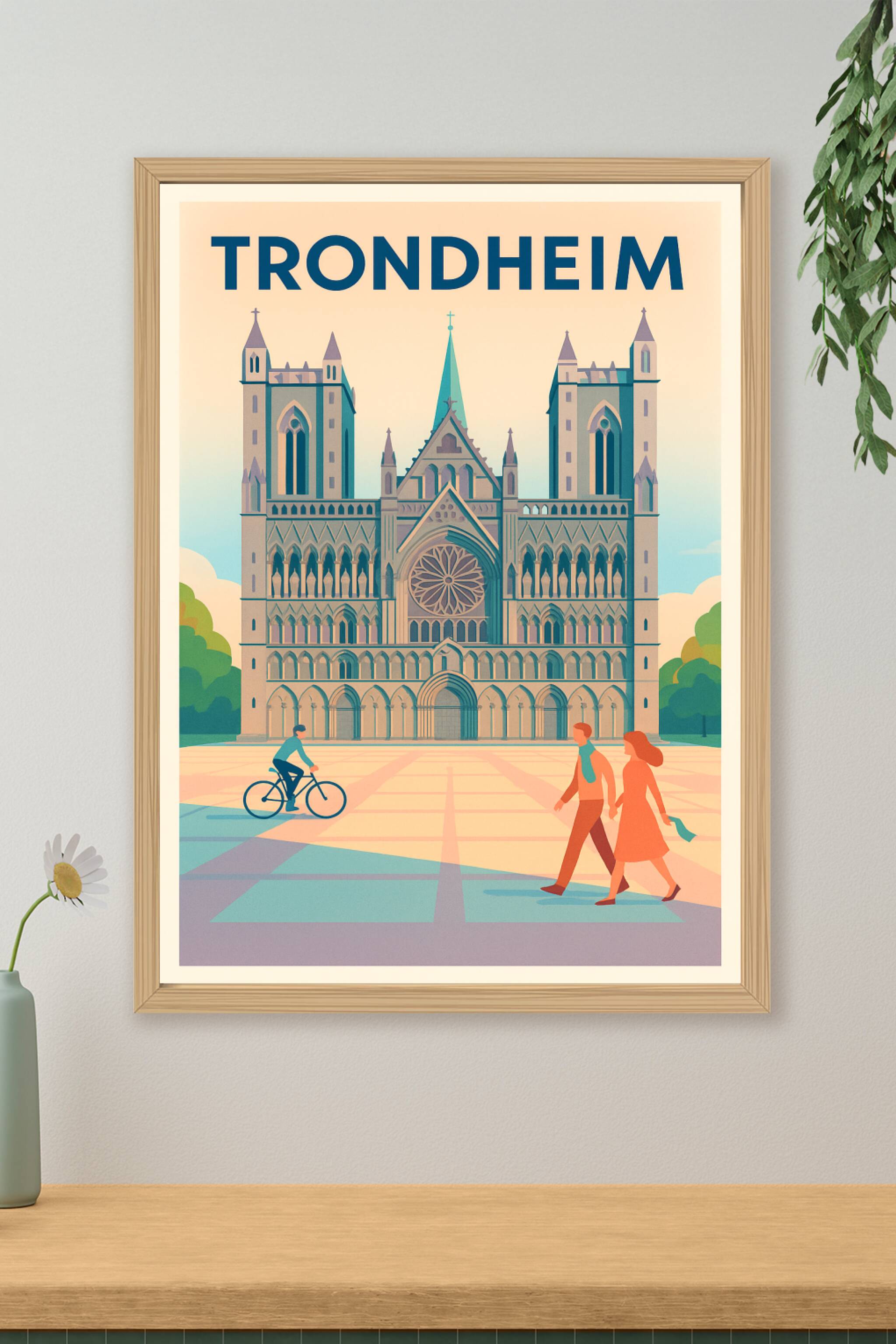 Affiche de Trondheim - Découvrez la majesté historique de la cathédrale