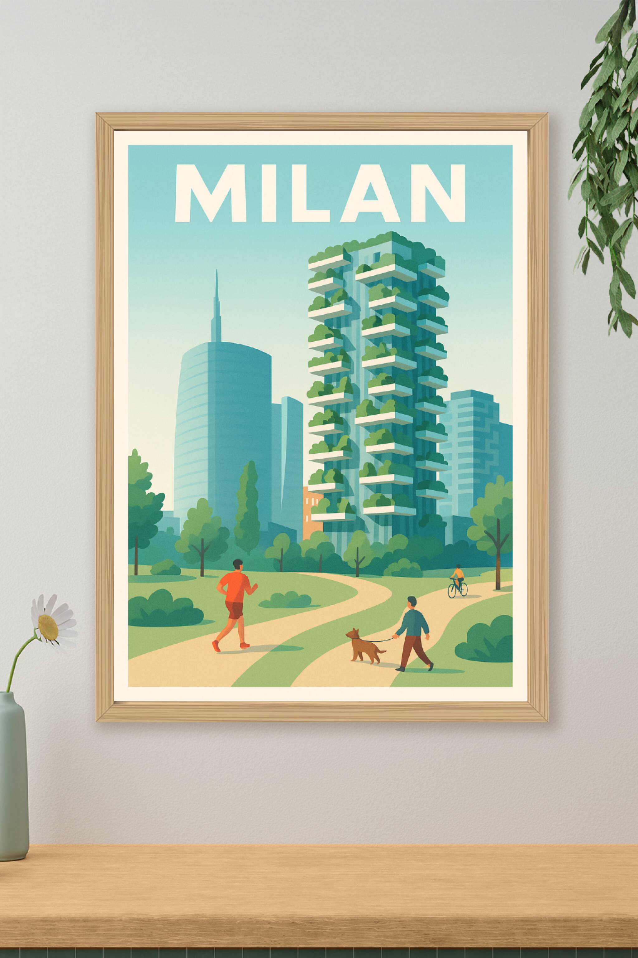 Affiche de Milan - L'harmonie urbaine et verte