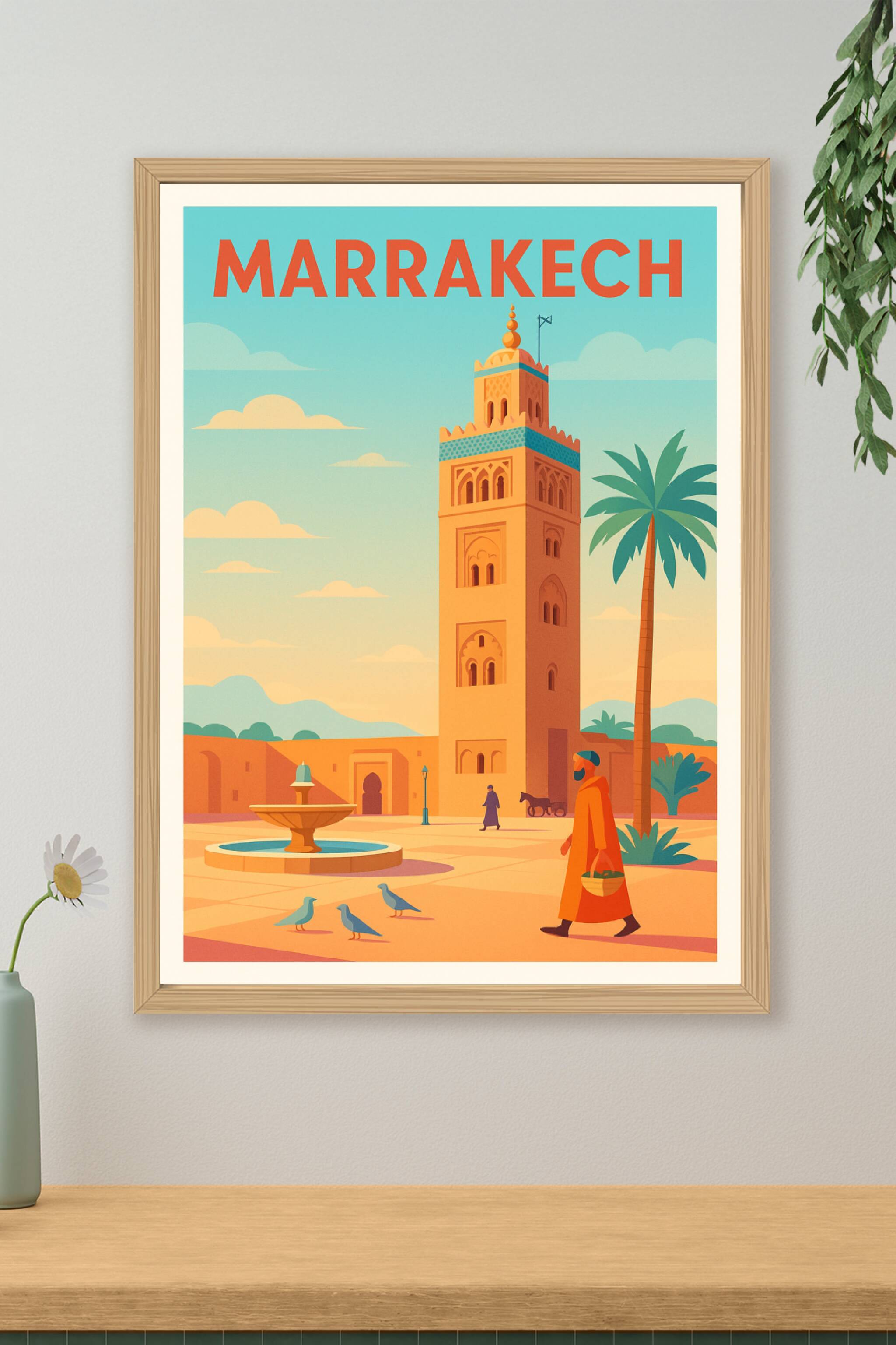 Affiche de Marrakech - L'Esprit Authentique du Maroc