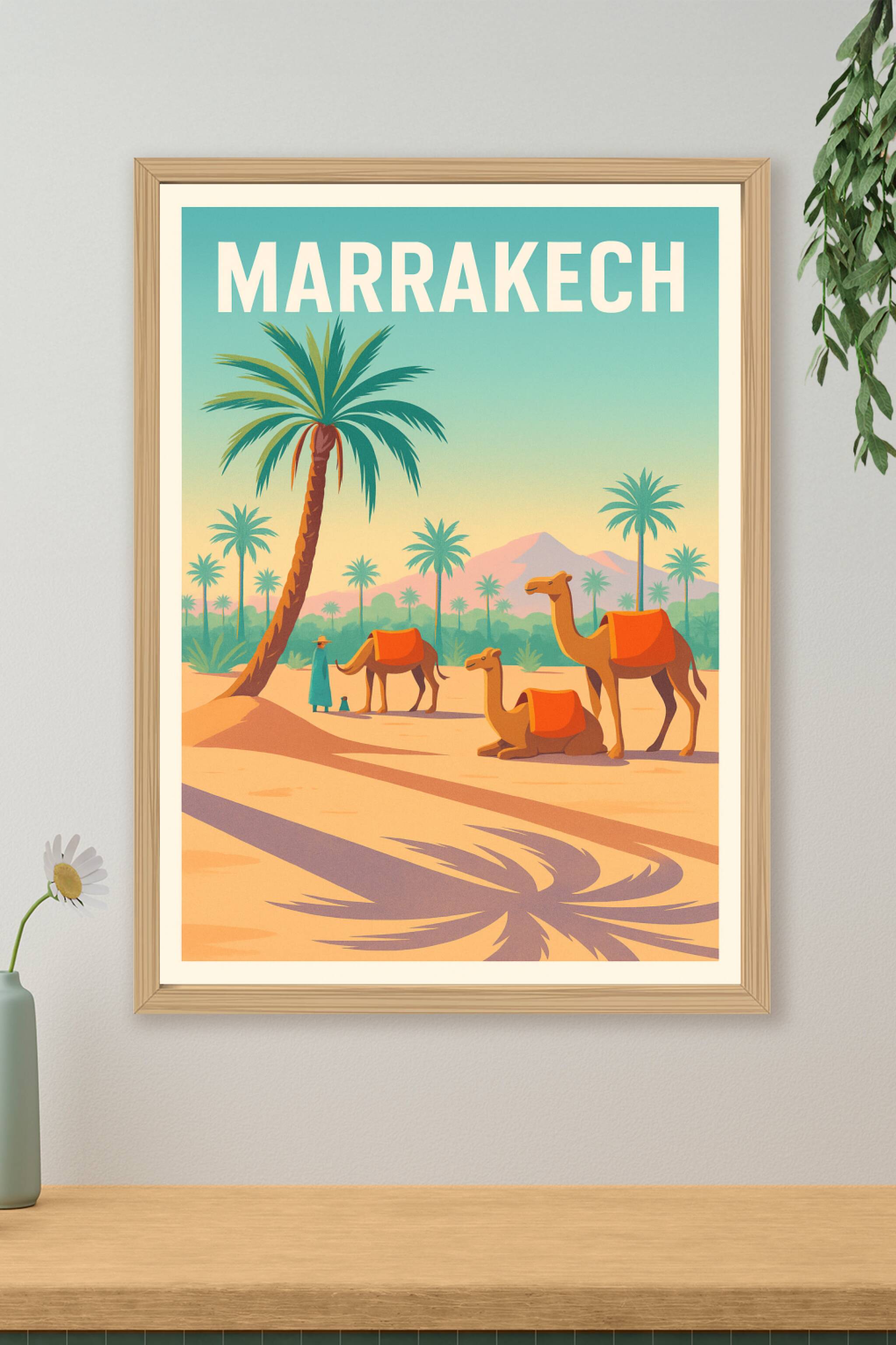 Affiche de Marrakech - L'évasion entre dunes et palmiers