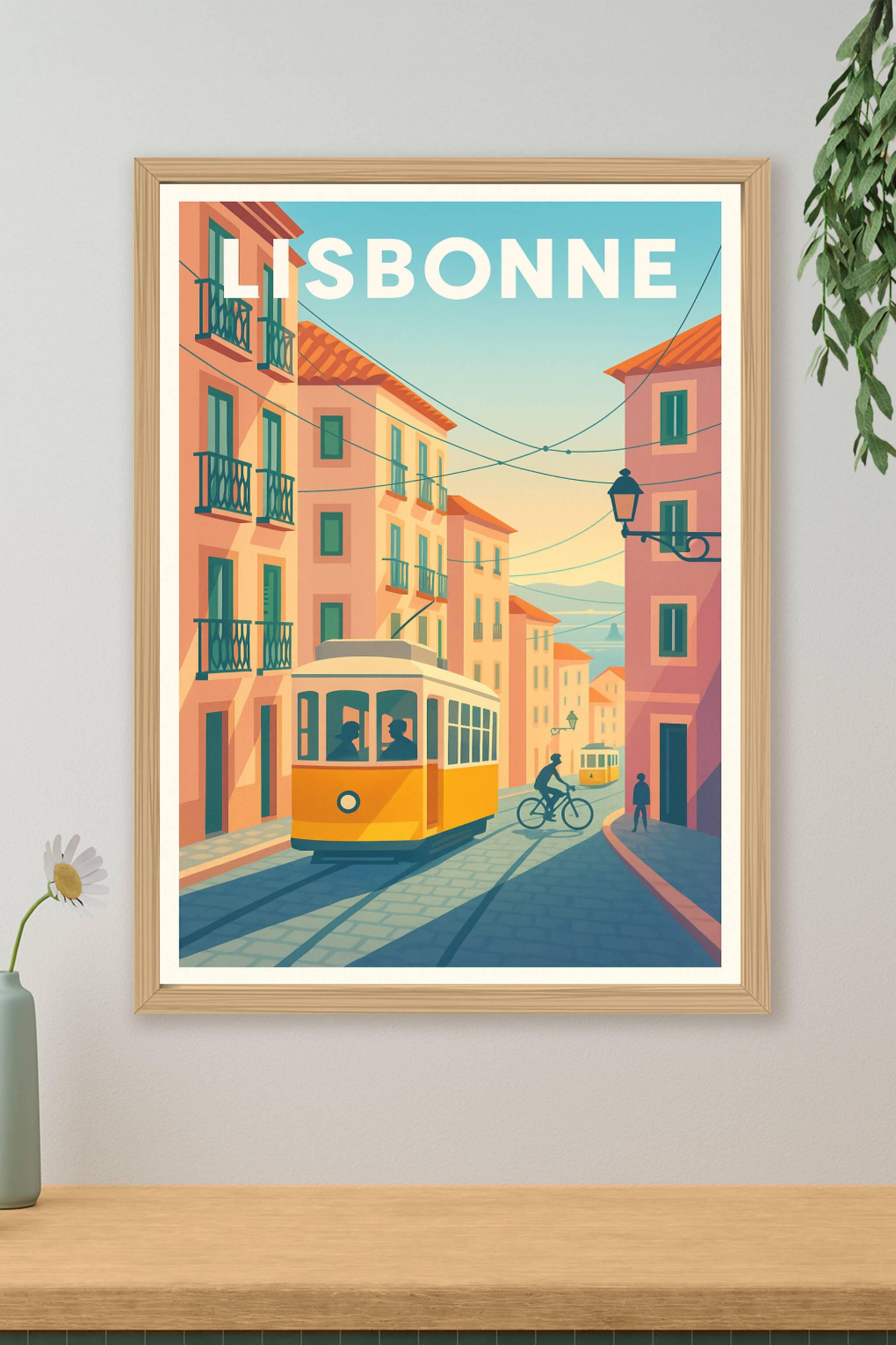 Affiche de Lisbonne - Charme et lumière dans les ruelles emblématiques