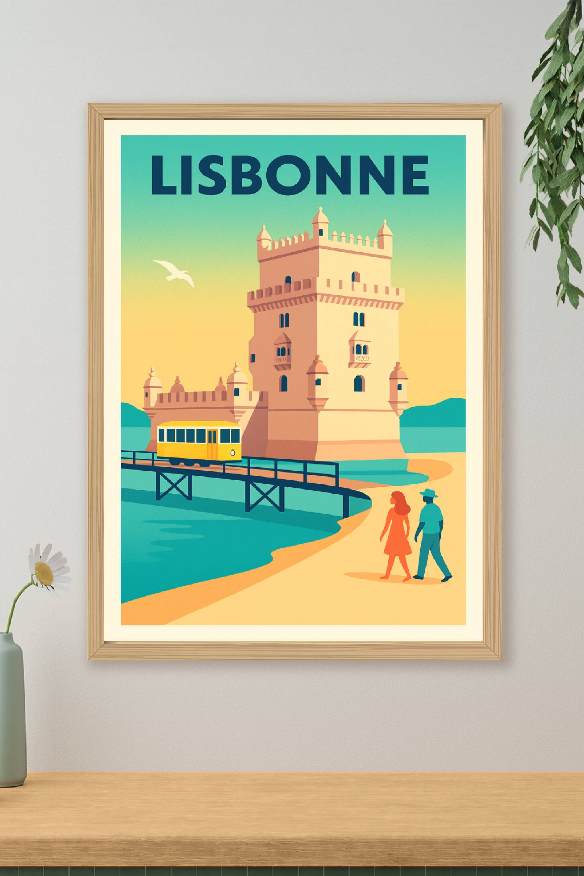 Affiche de Lisbonne - Charme et histoire au bord du Tage